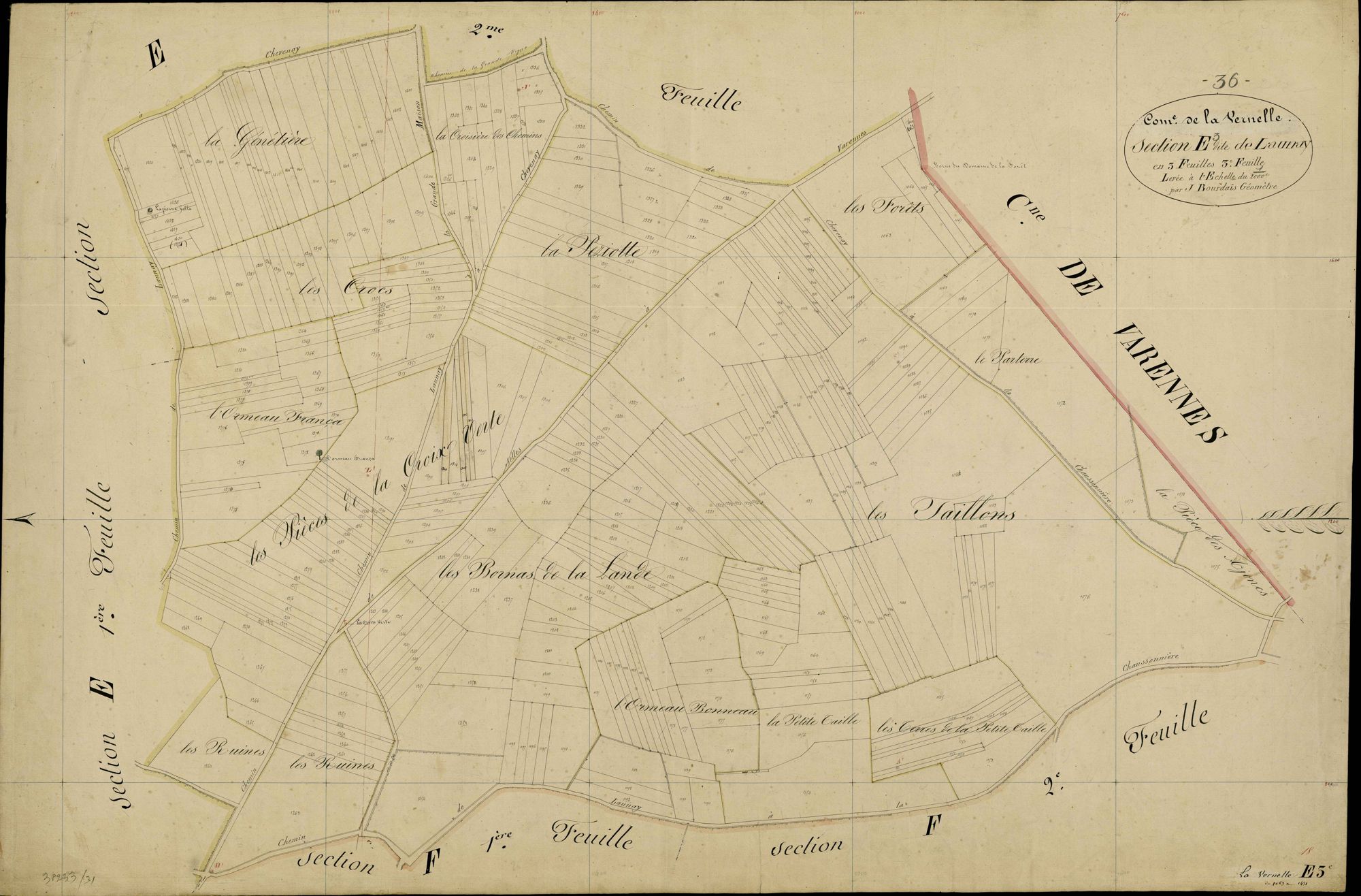 Vernelle - Section E3, dite de Launay.