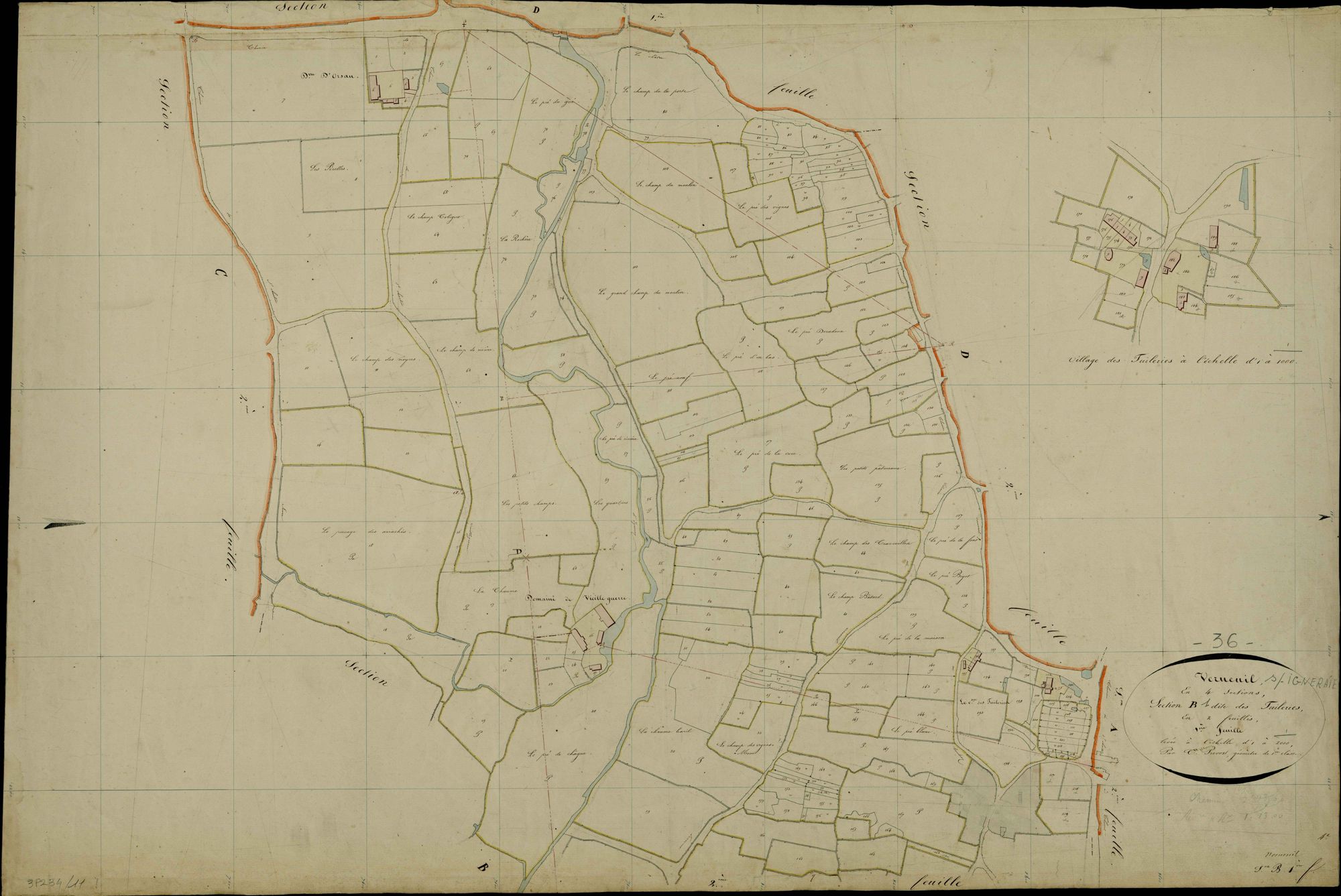 Verneuil-sur-Igneraie - Section B1, dite des Tuileries.