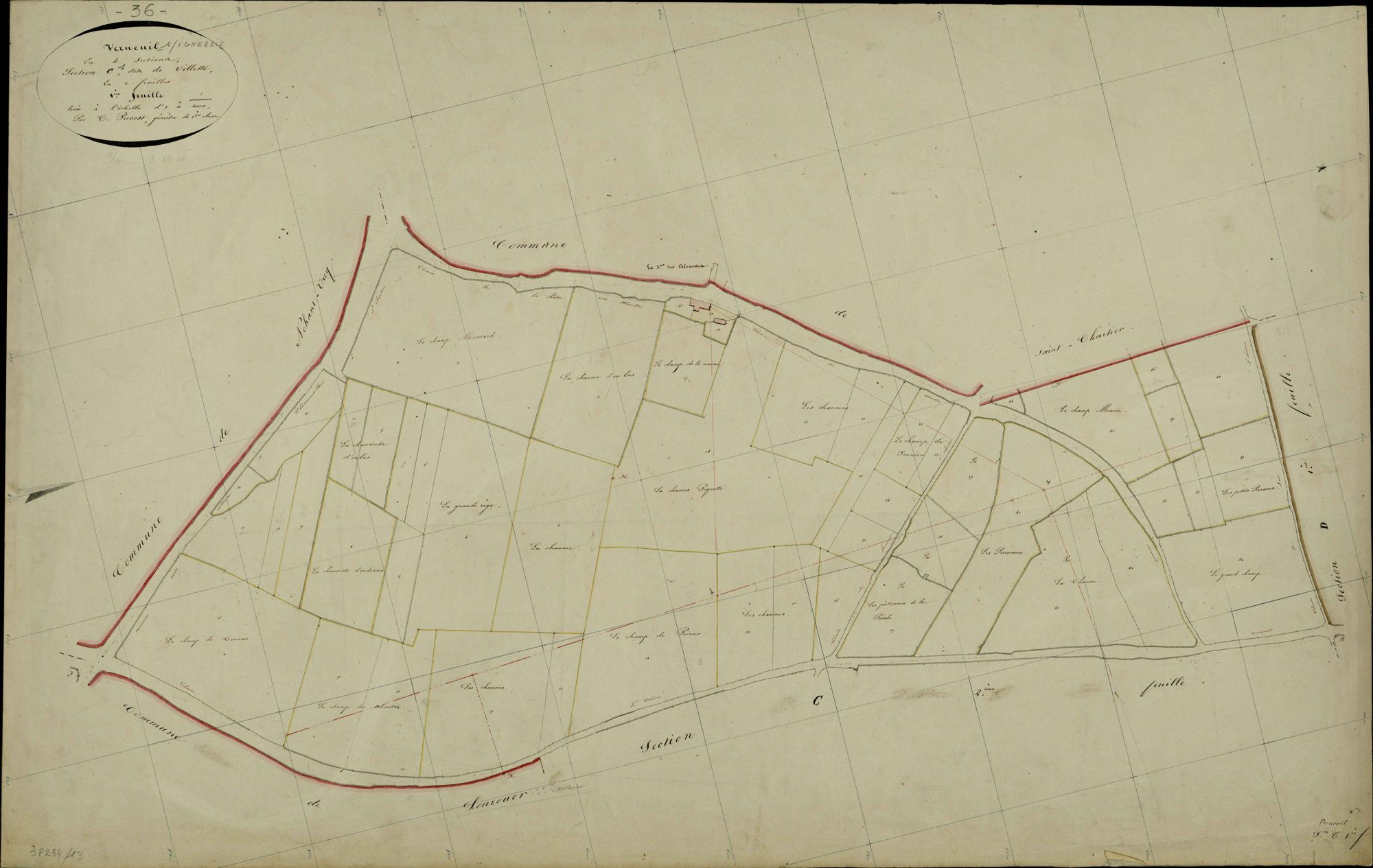 Verneuil-sur-Igneraie - Section C1, dite de Villette.