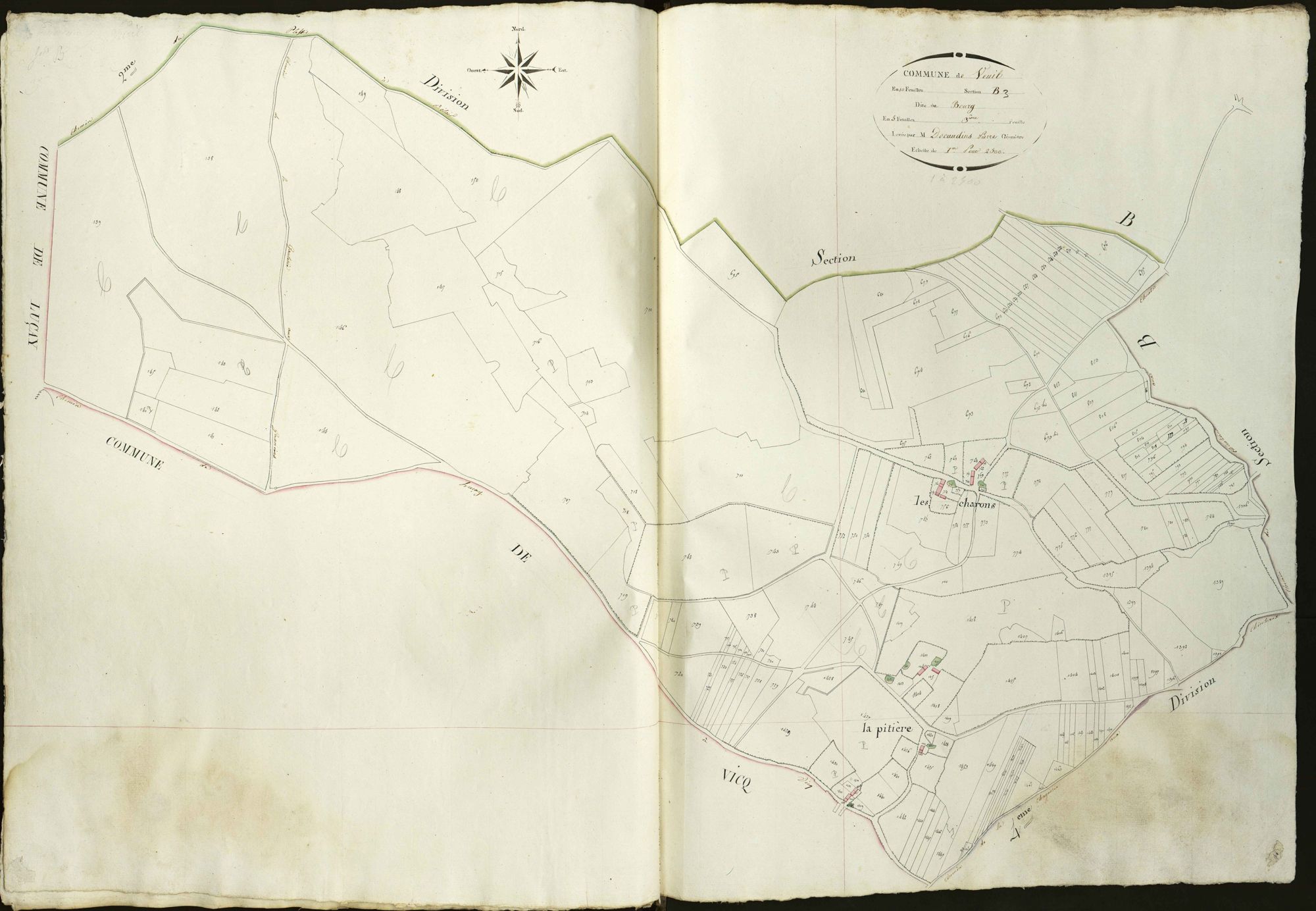 Veuil - Section B3, dite du Bourg.