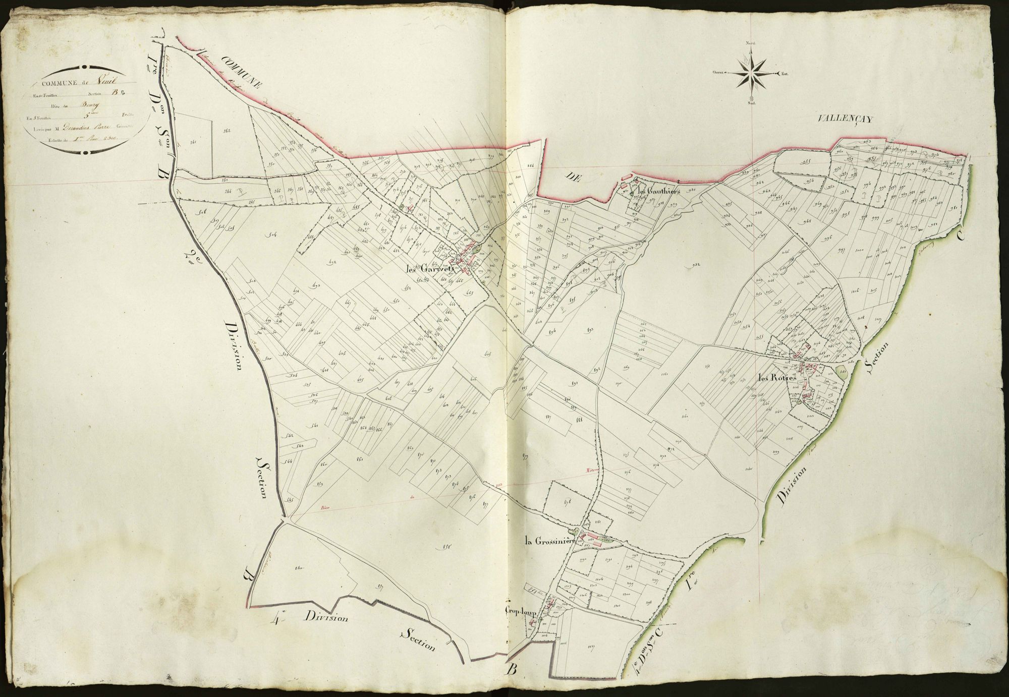 Veuil - Section B5, dite du Bourg.