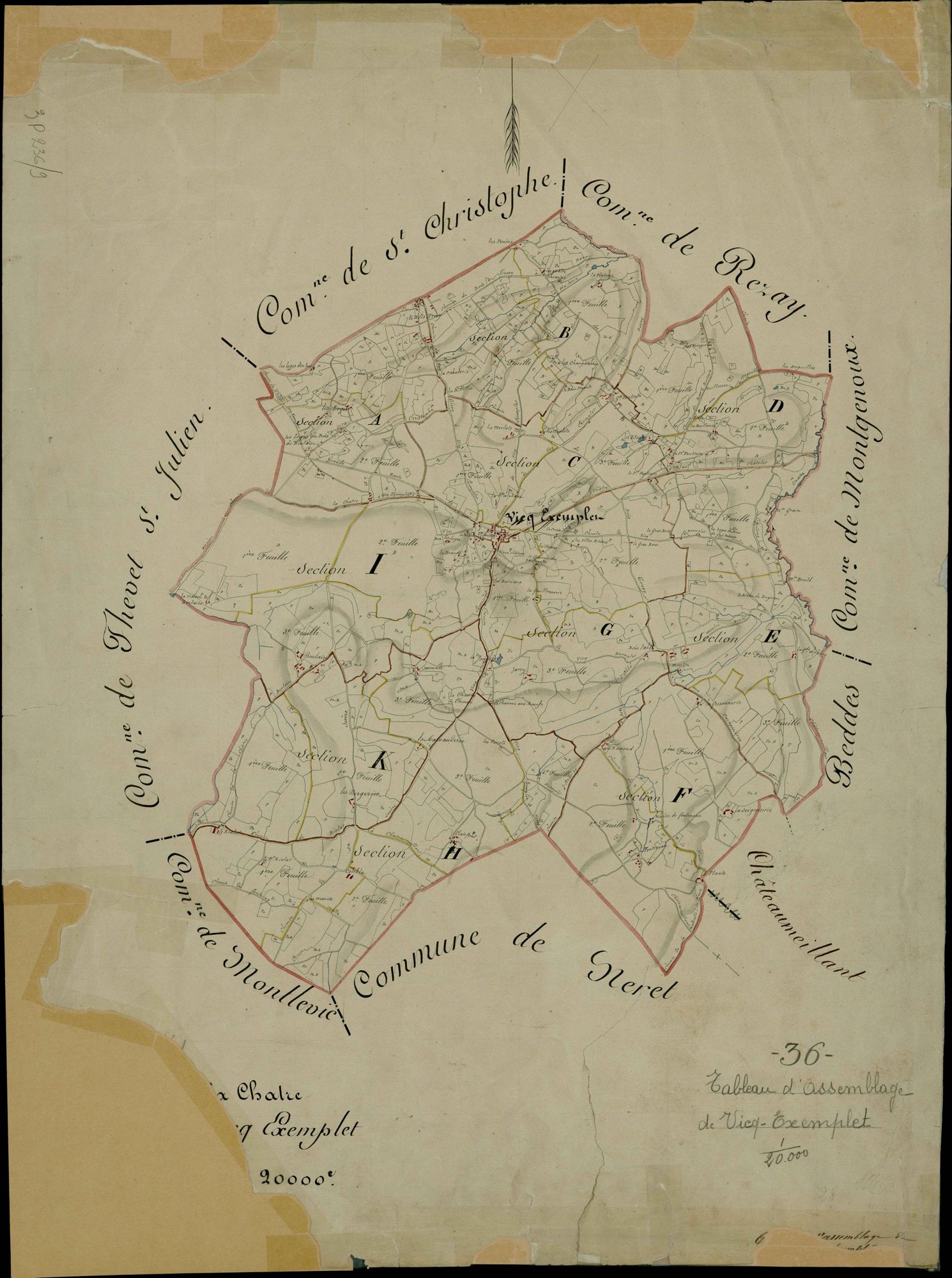 Vicq-Exemplet - Tableau d'assemblage.