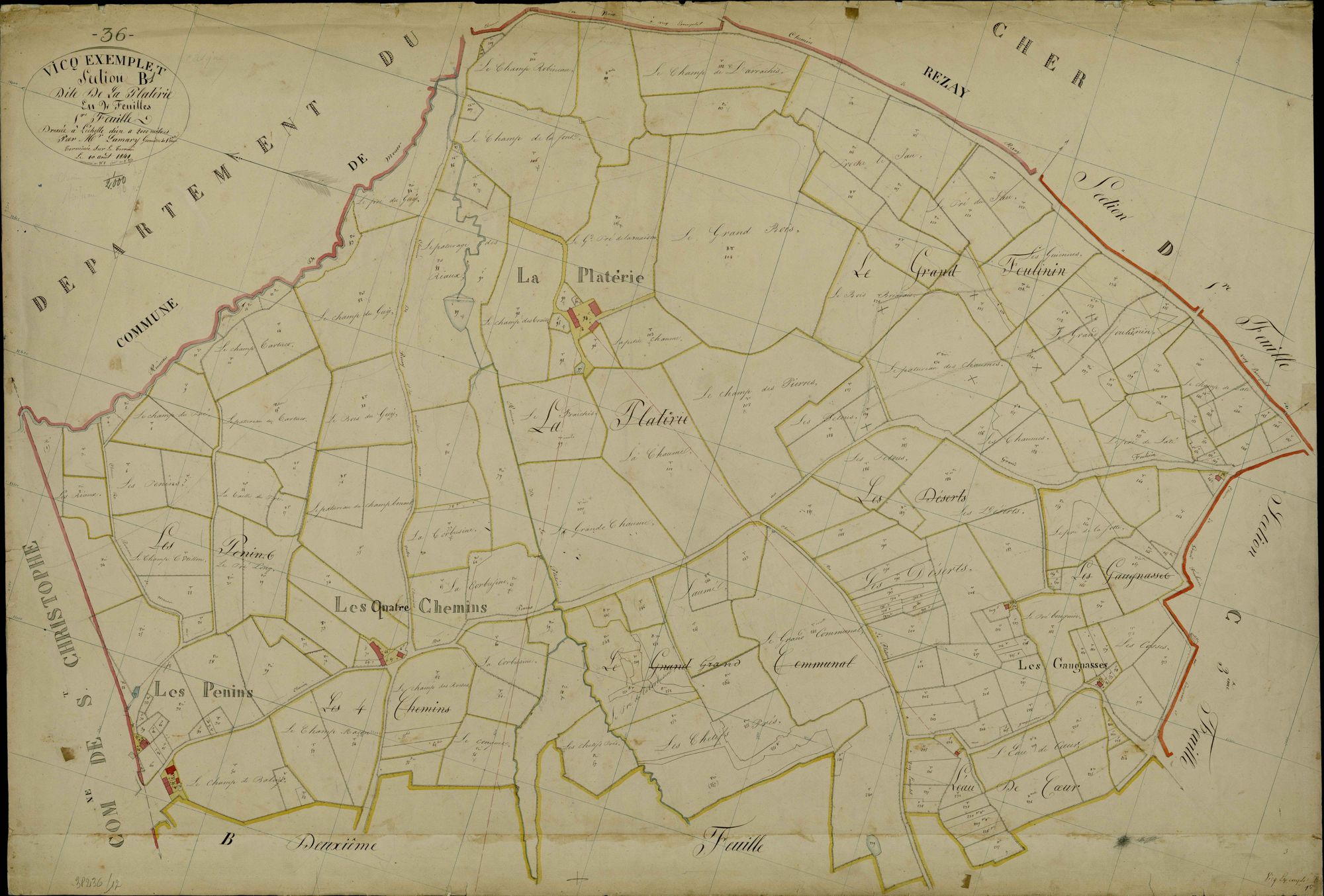 Vicq-Exemplet - Section B1, dite de la Platérie.