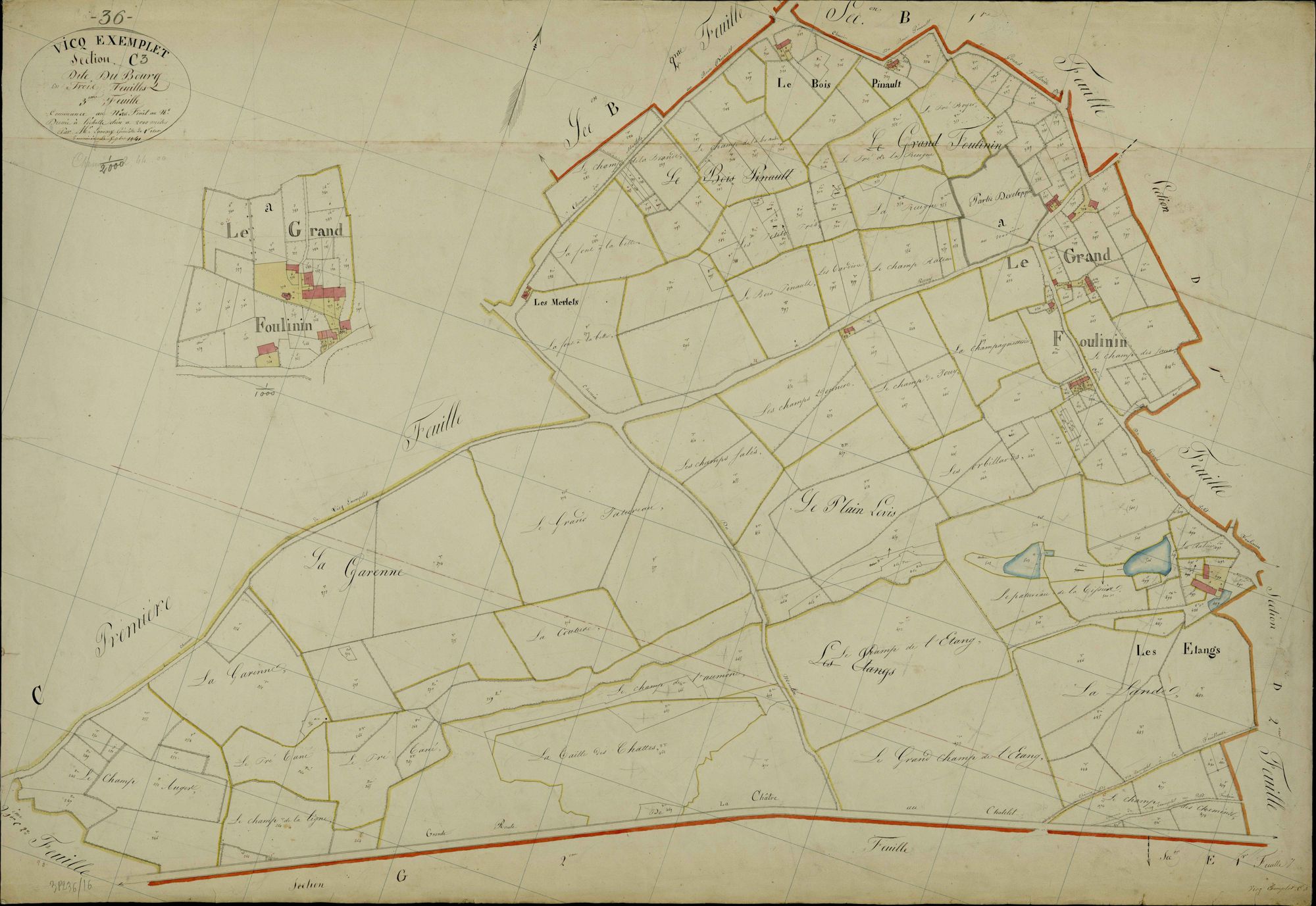 Vicq-Exemplet - Section C3, dite du Bourg.