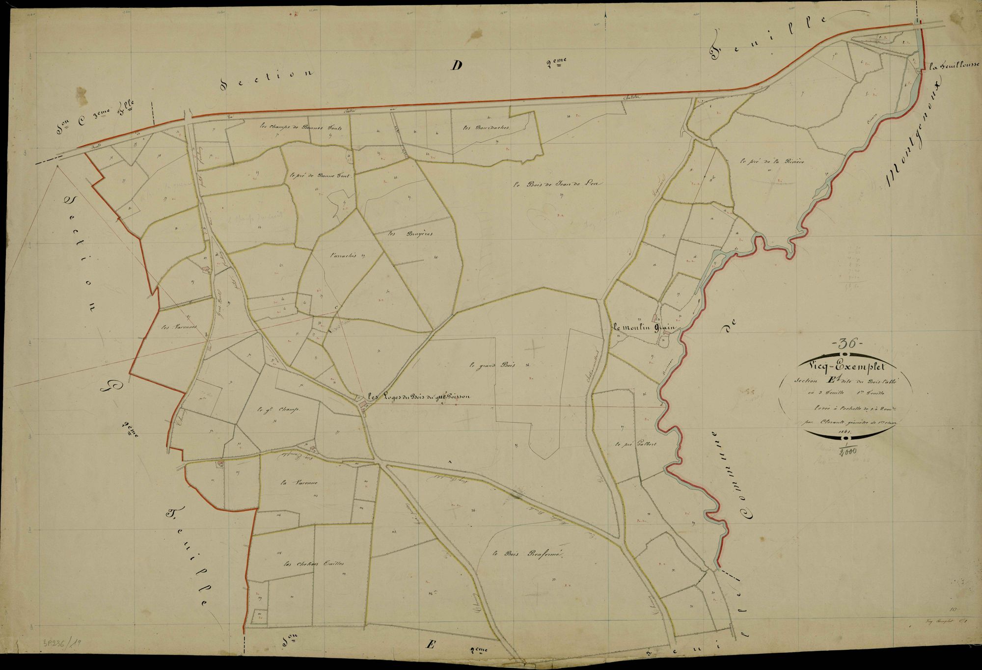 Vicq-Exemplet - Section E1, dite du Bois l'Abbé.