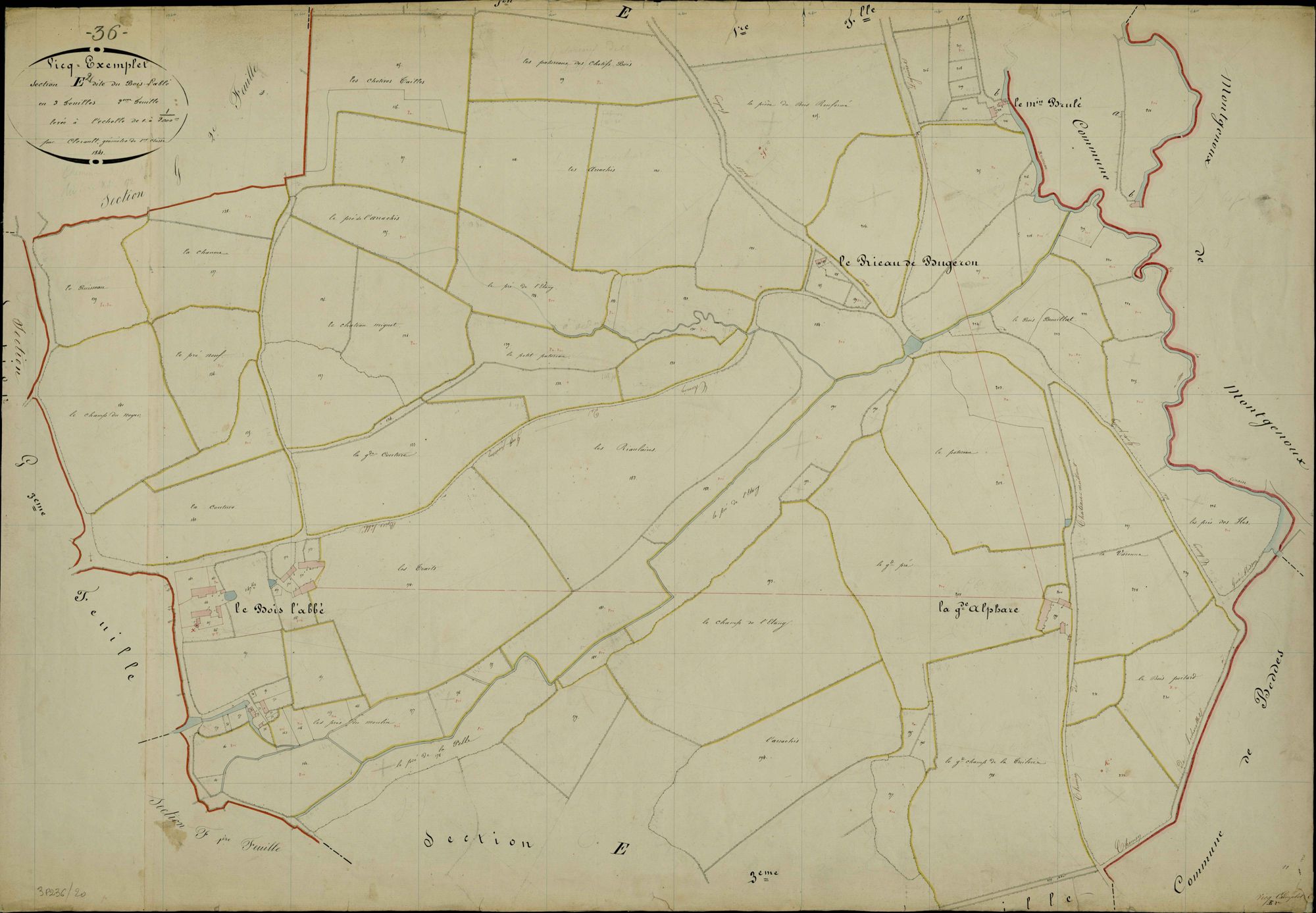 Vicq-Exemplet - Section E2, dite du Bois l'Abbé.