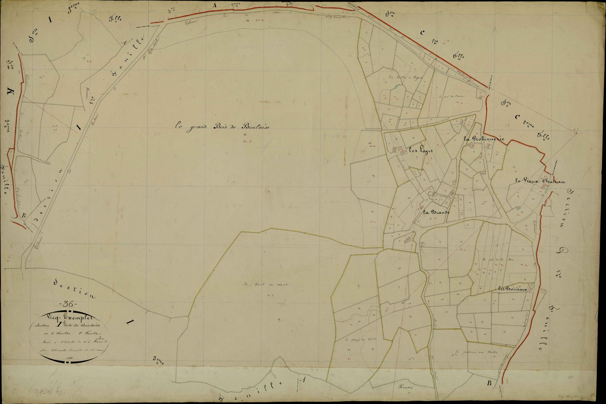 Vicq-Exemplet - Section J2, dite de Boulaise.