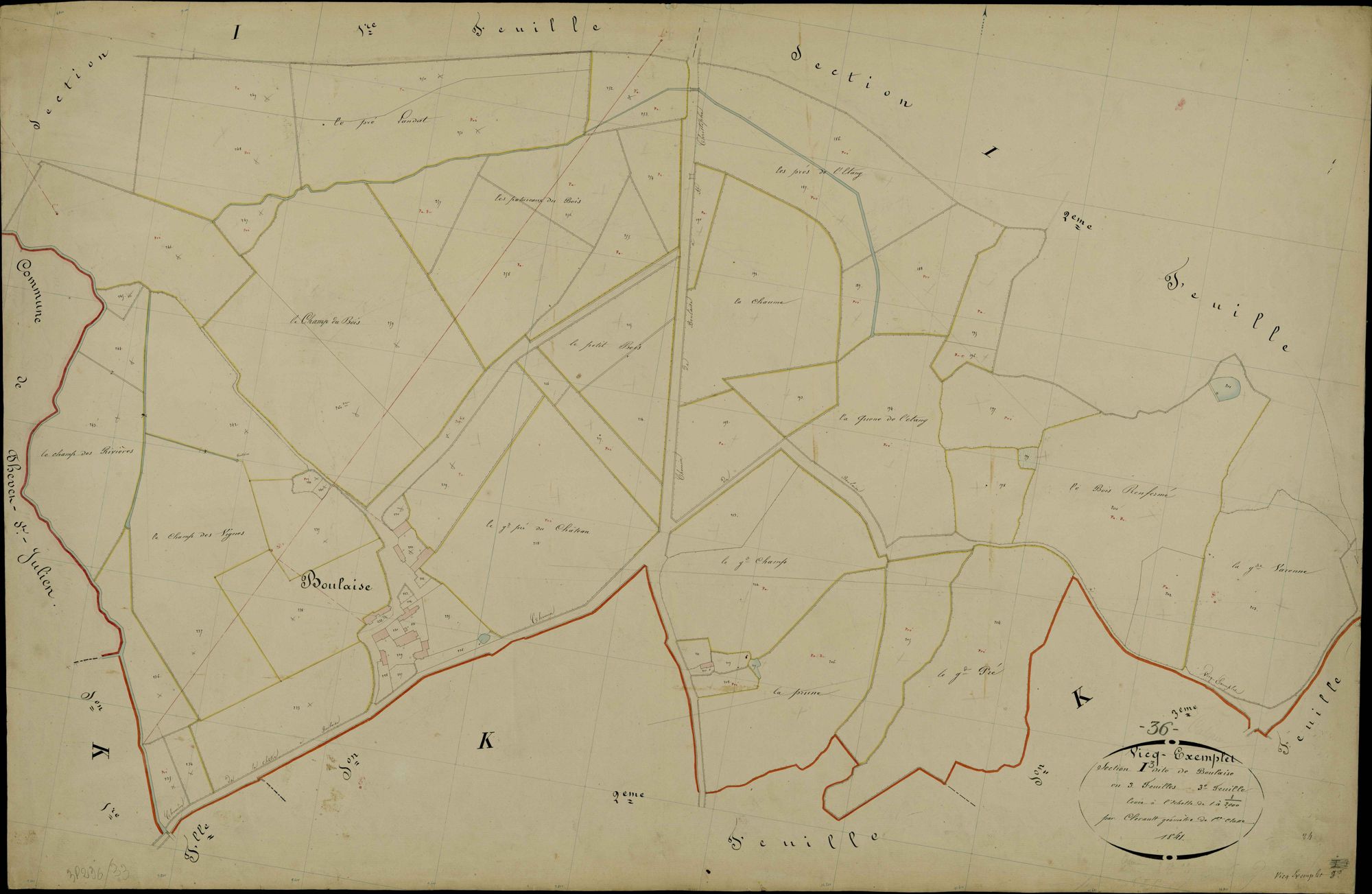 Vicq-Exemplet - Section J3, dite de Boulaise.