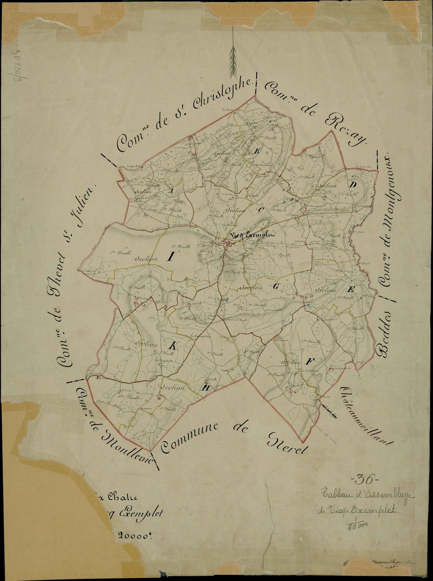Vicq-Exemplet - Tableau d'assemblage.