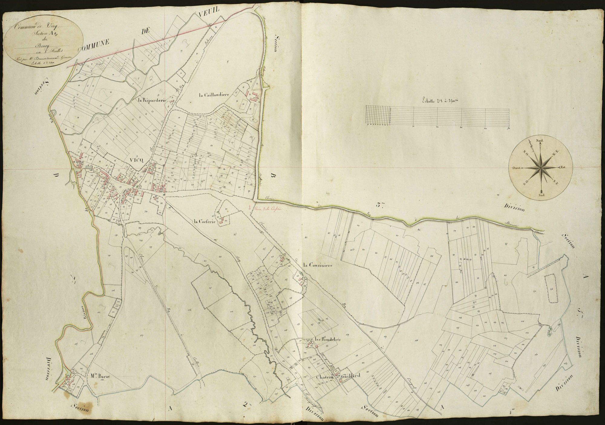 Vicq-sur-Nahon - Section A1, dite du Bourg.