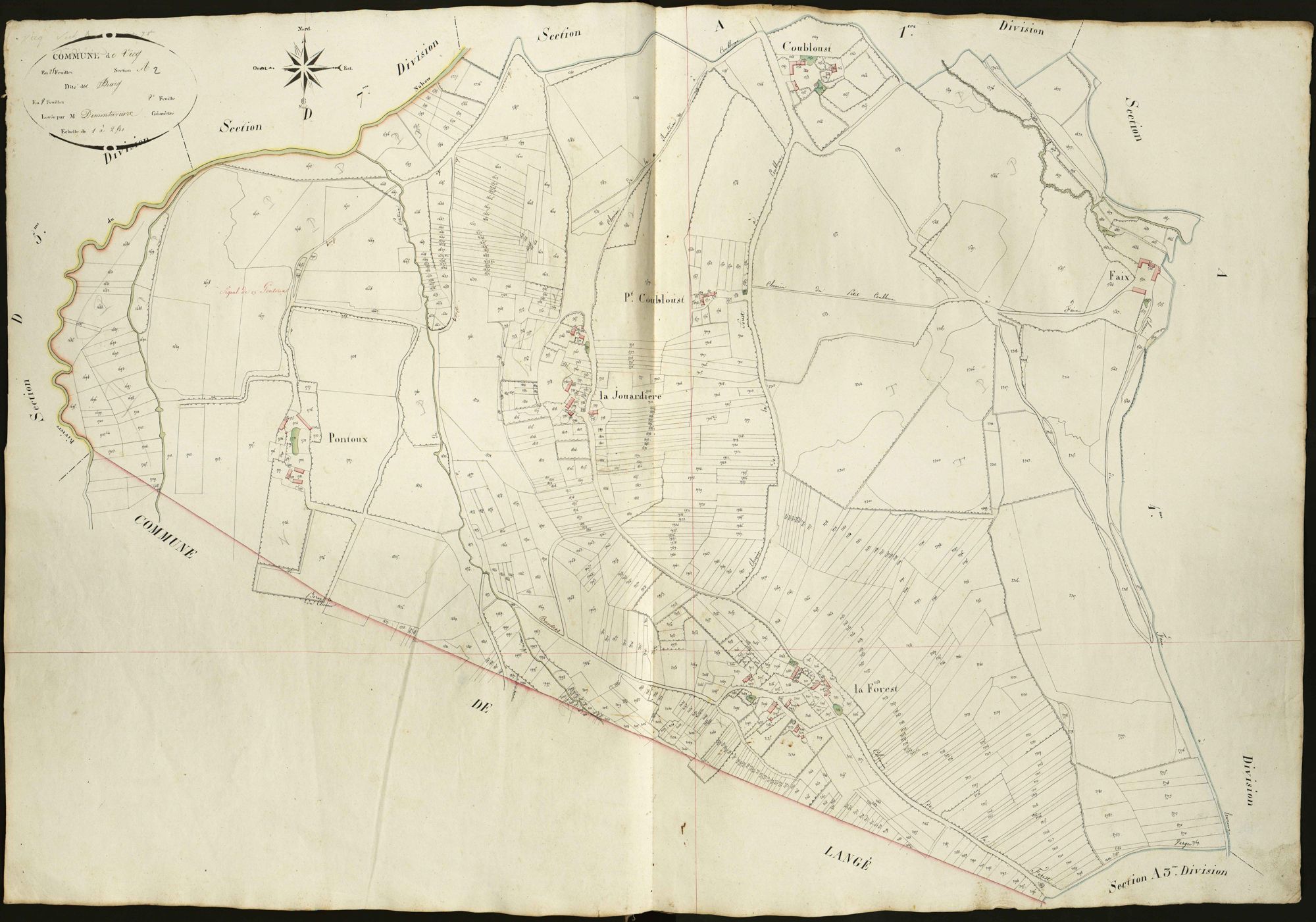 Vicq-sur-Nahon - Section A2, dite du du Bourg.