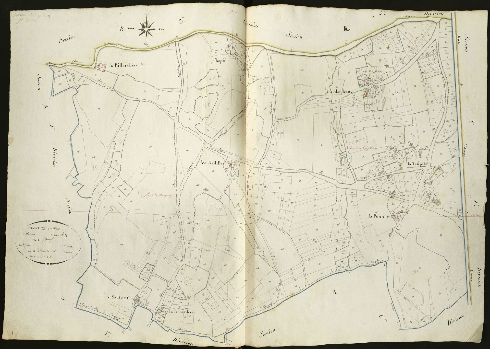 Vicq-sur-Nahon - Section A5, dite du Bourg.