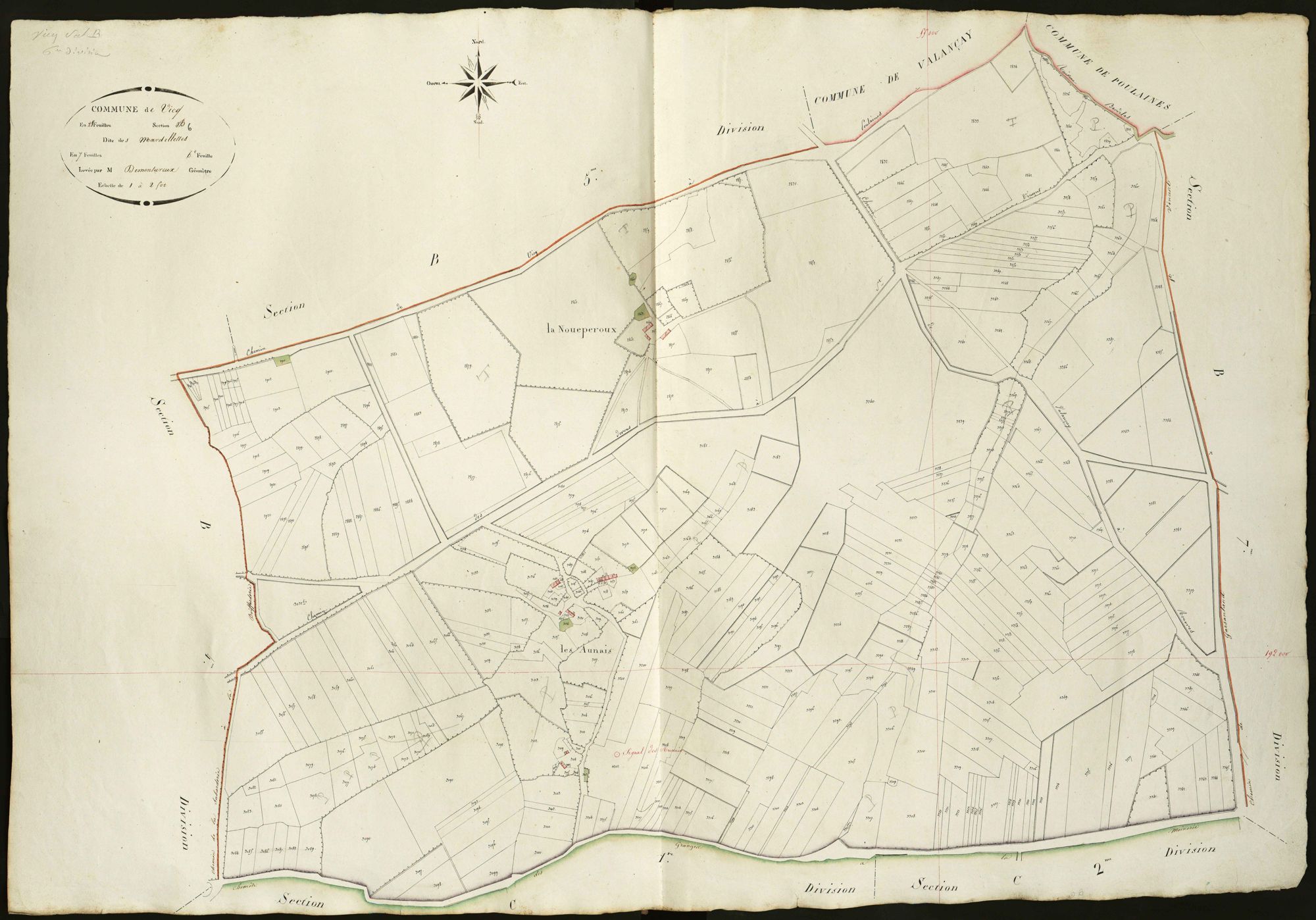 Vicq-sur-Nahon - Section B6, dite des Mardellettes.