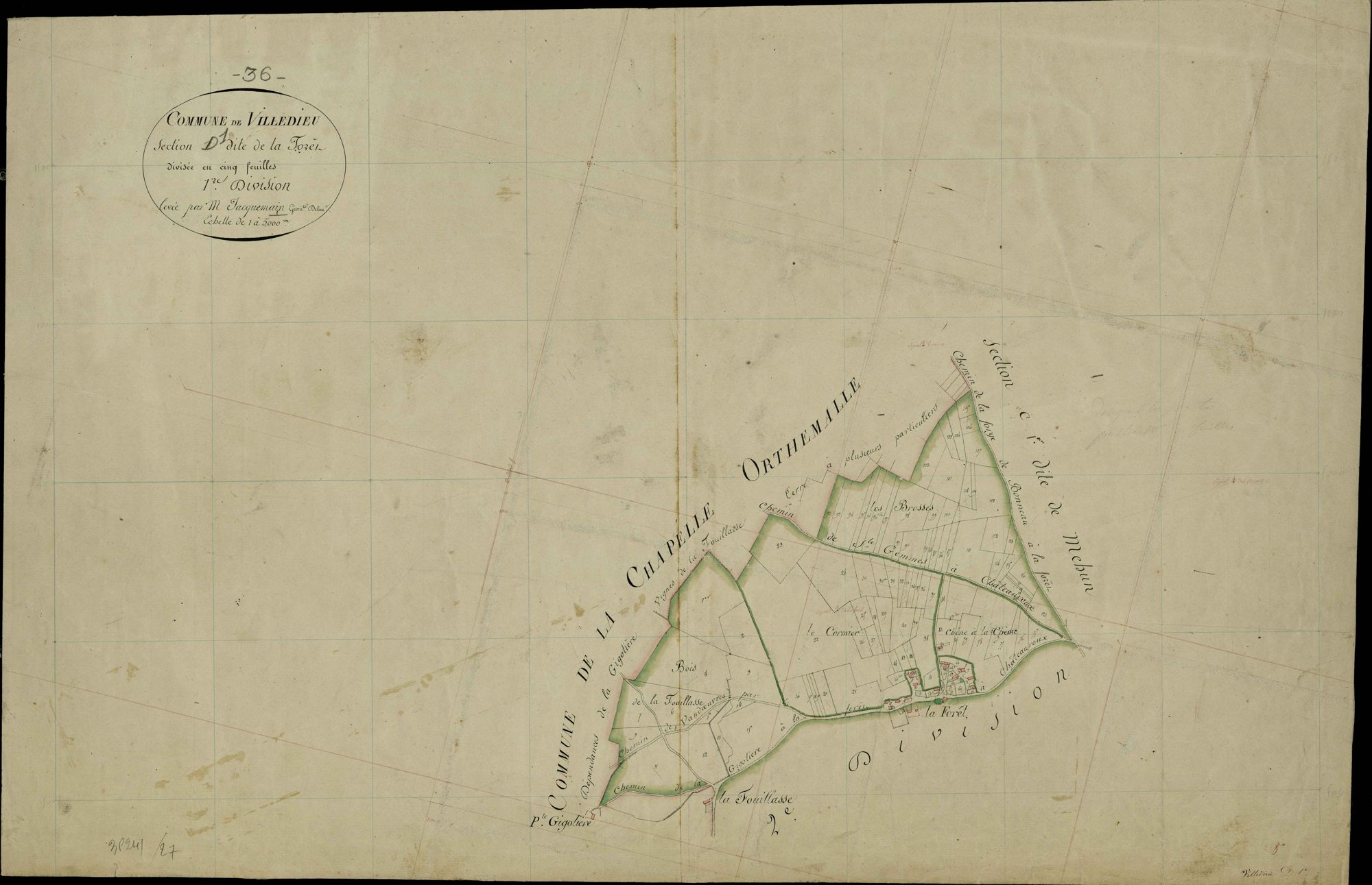 Villedieu-sur-Indre - Section D1, dite de la Foret.