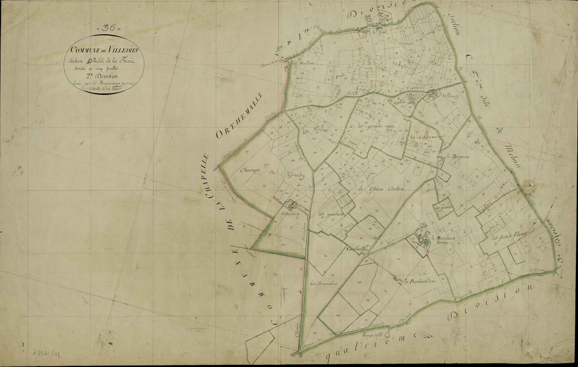 Villedieu-sur-Indre - Section D2, dite de la Foret.