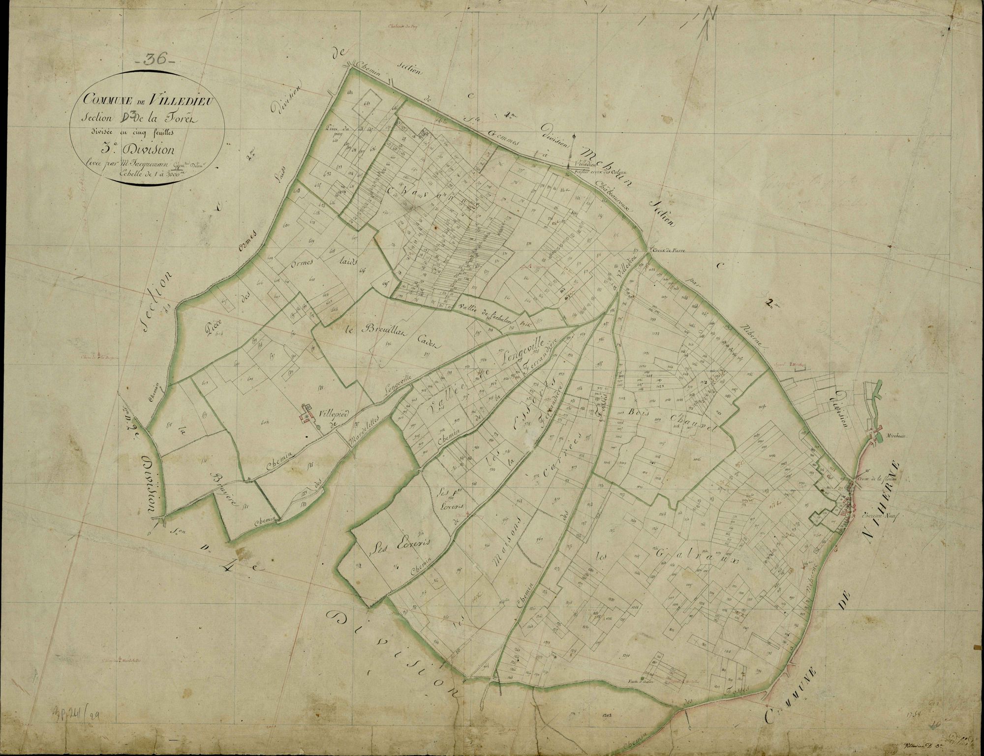 Villedieu-sur-Indre - Section D3, dite de la Foret.