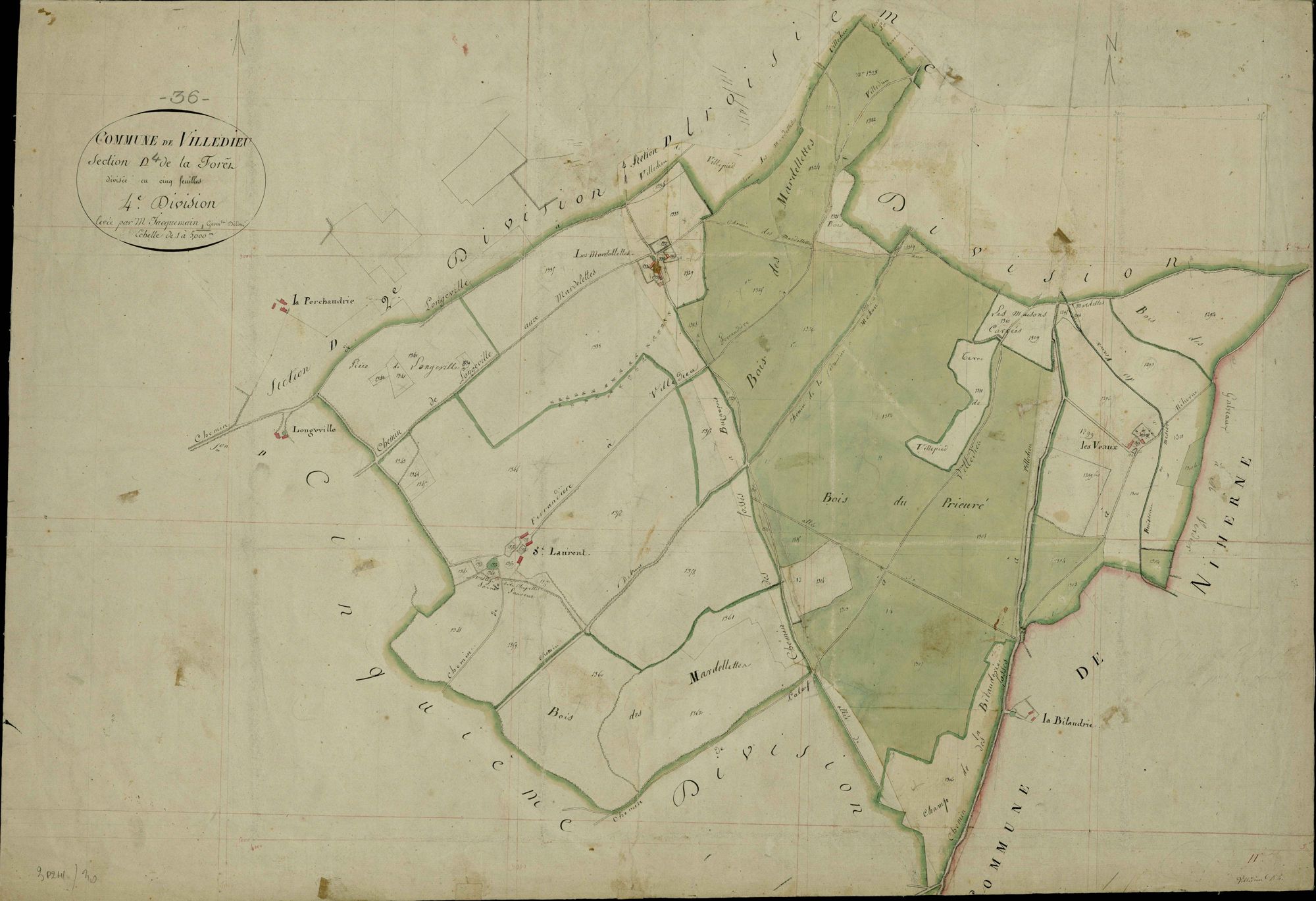Villedieu-sur-Indre - Section D4, dite de la Foret.