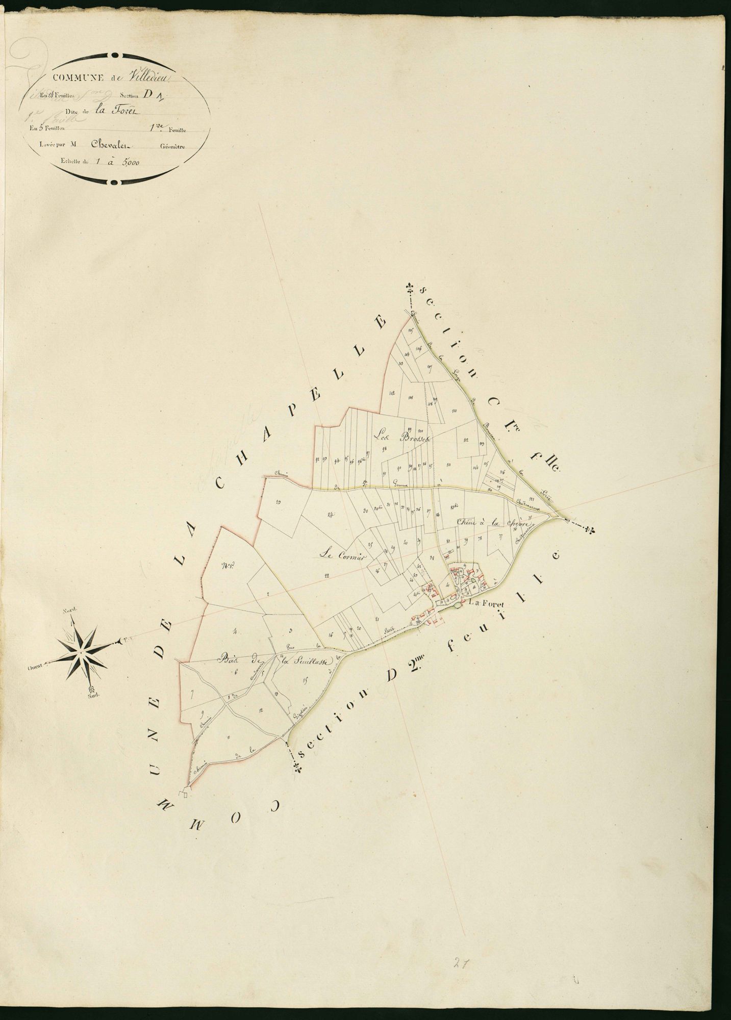Villedieu-sur-Indre - Section D1, dite de la Foret.