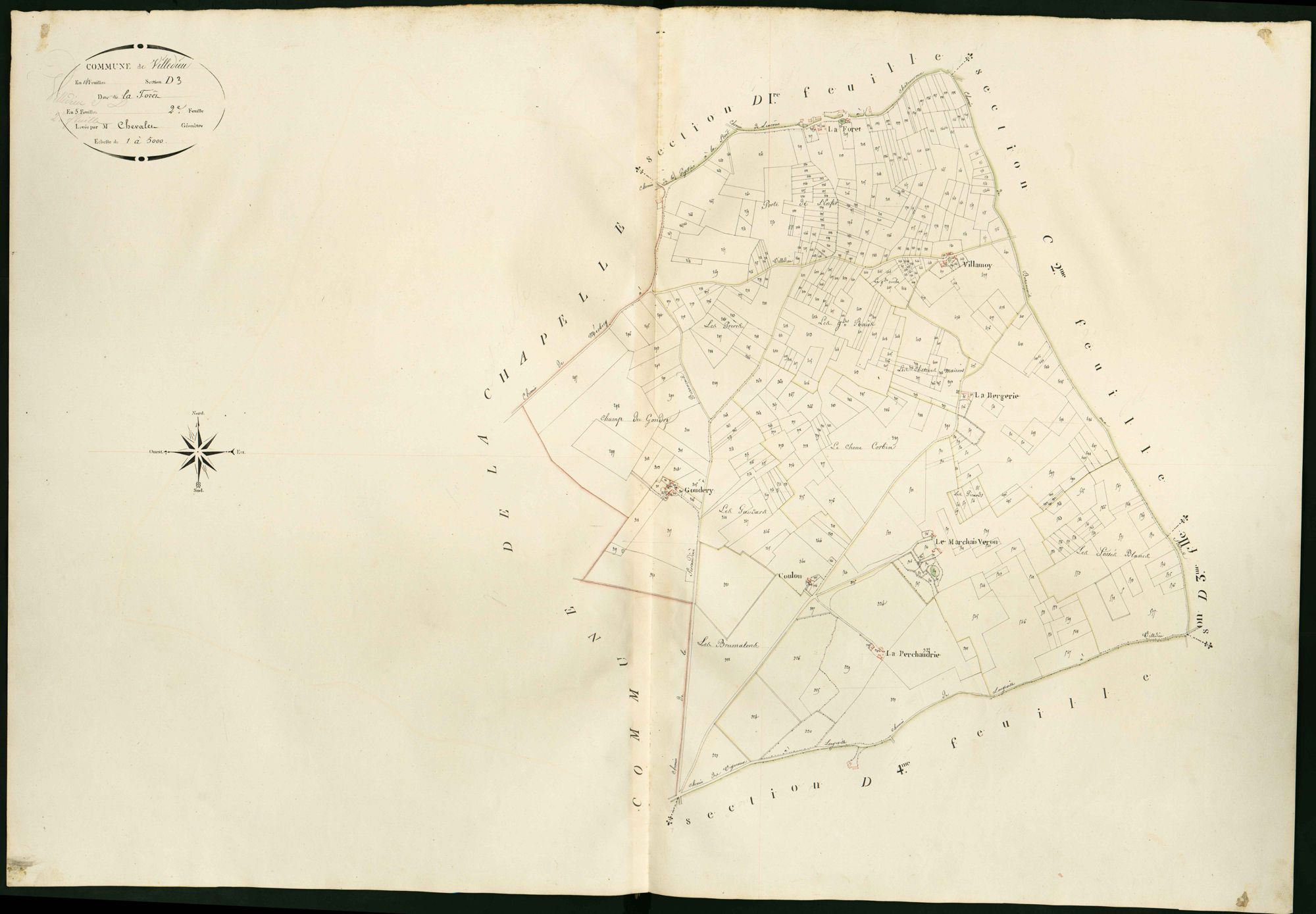 Villedieu-sur-Indre - Section D2, dite de la Foret.