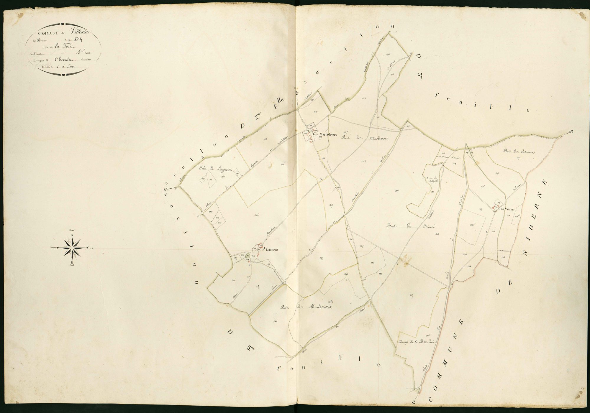 Villedieu-sur-Indre - Section D4, dite de la Foret.