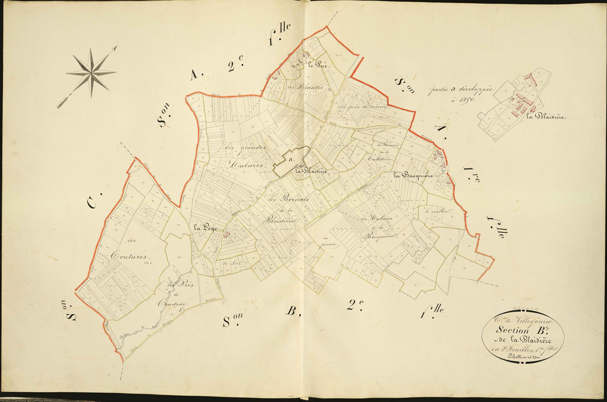 Villegouin - Section B1, dite de la Blaidière.