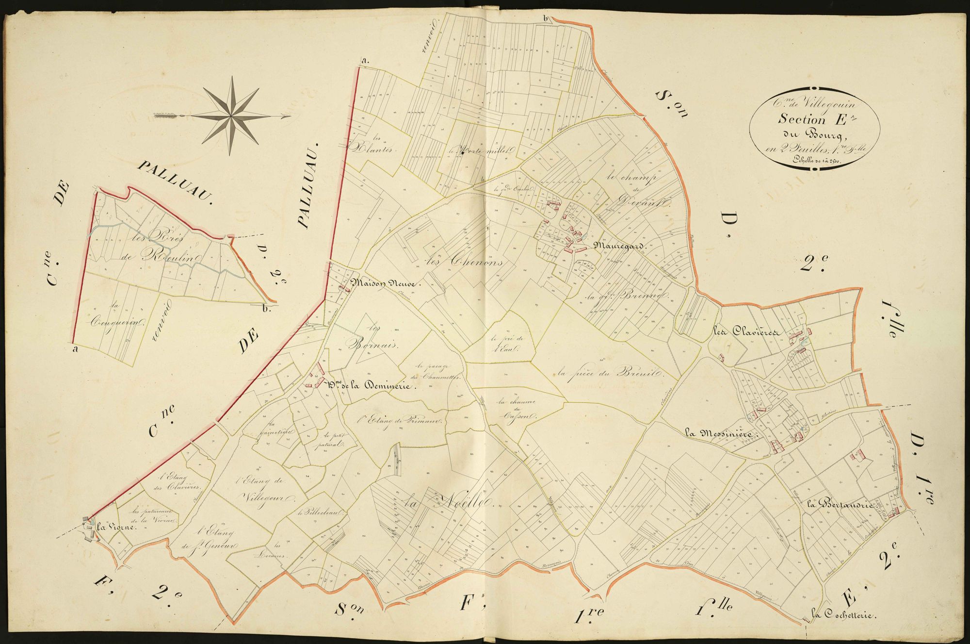 Villegouin - Section E1, dite du Bourg.