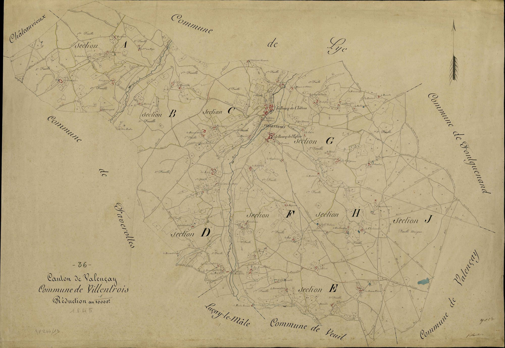 Villentrois - Tableau d'assemblage.