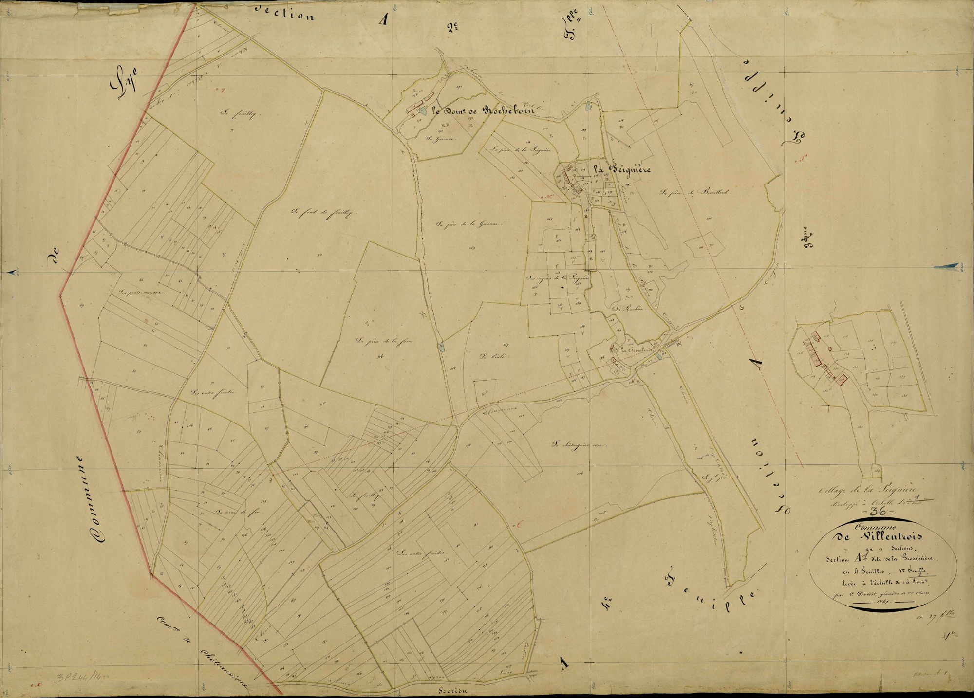 Villentrois - Section A1, dite de la Grossinière.