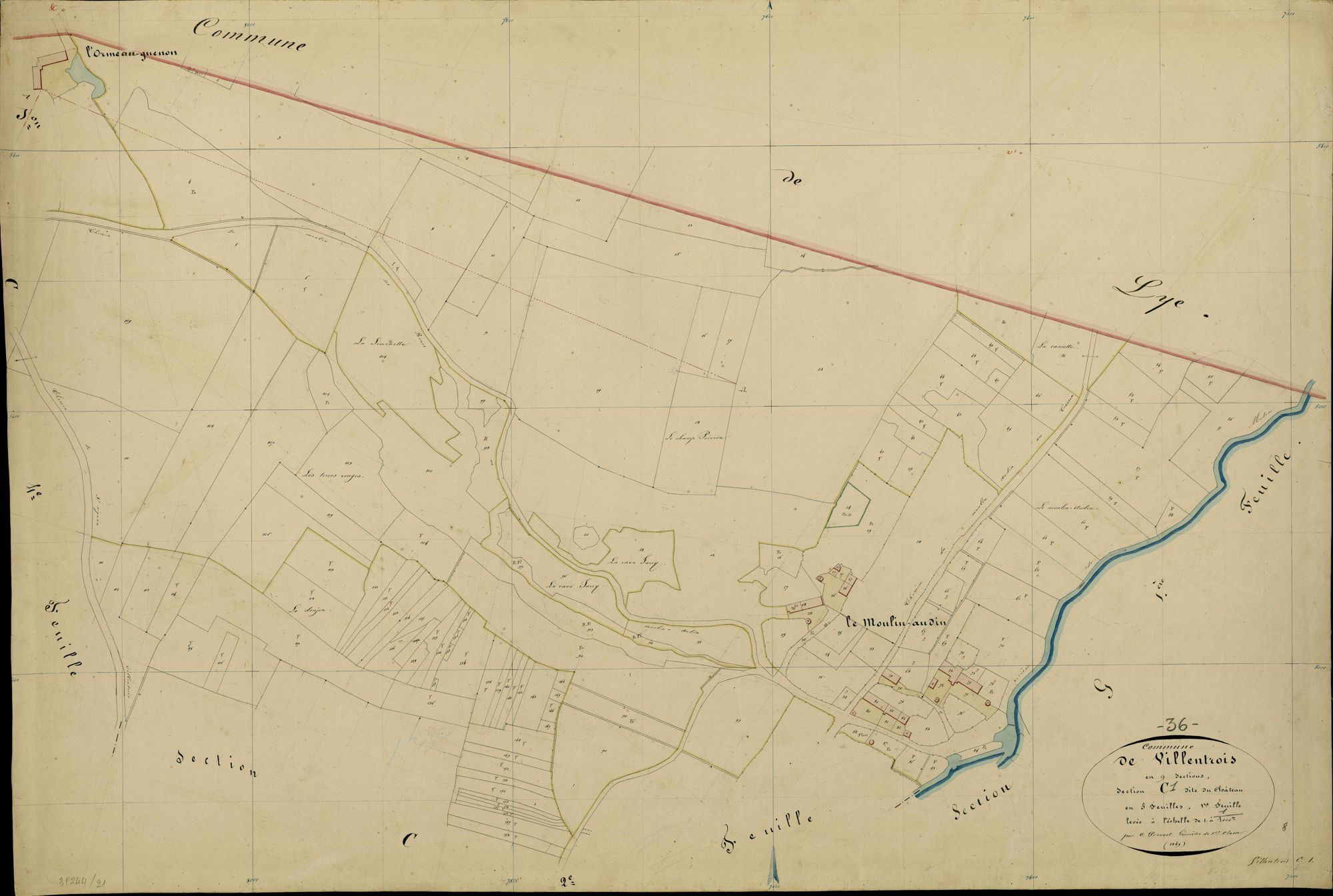 Villentrois - Section C1, dite du Château.