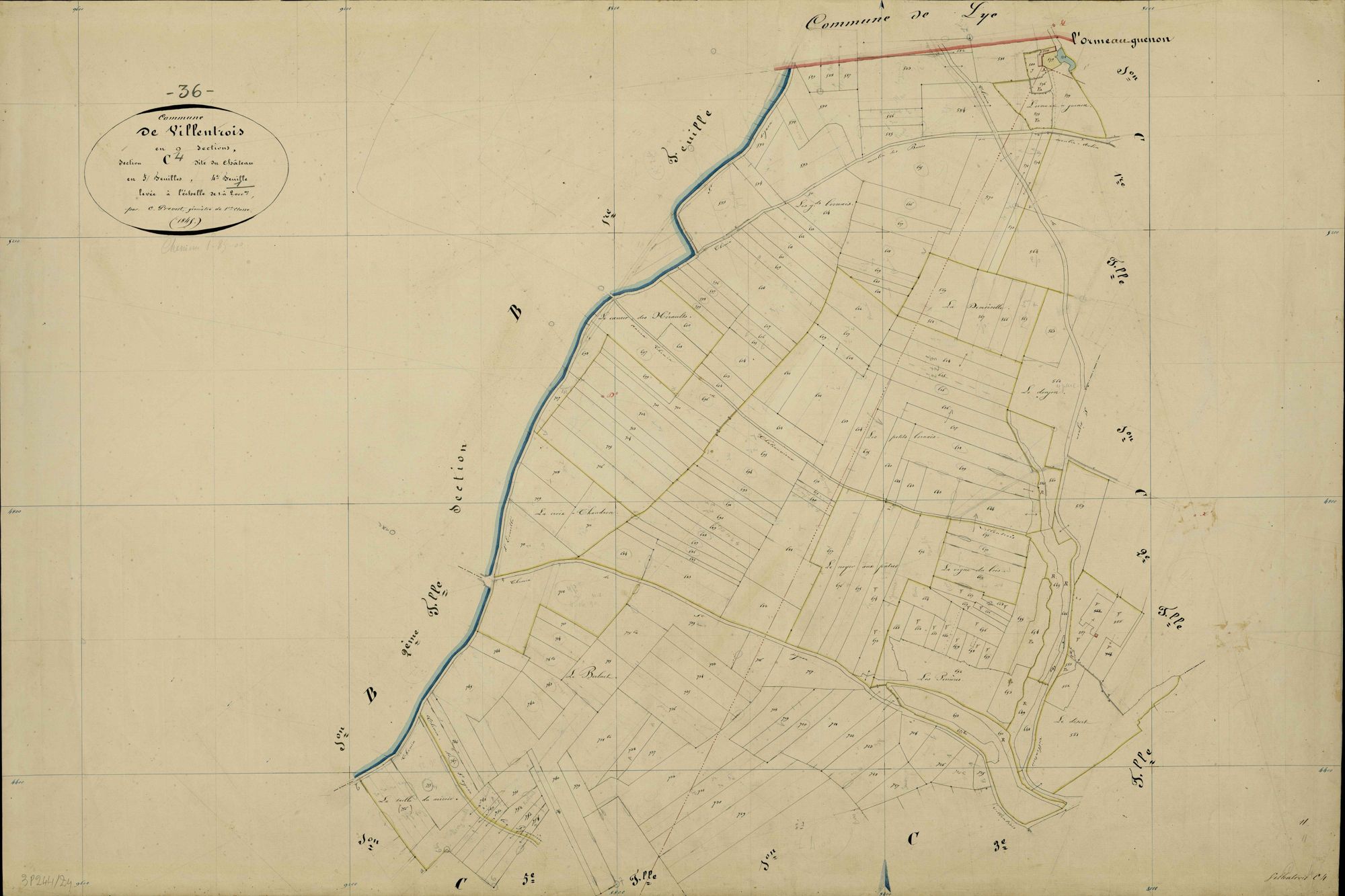 Villentrois - Section C4, dite du Château.