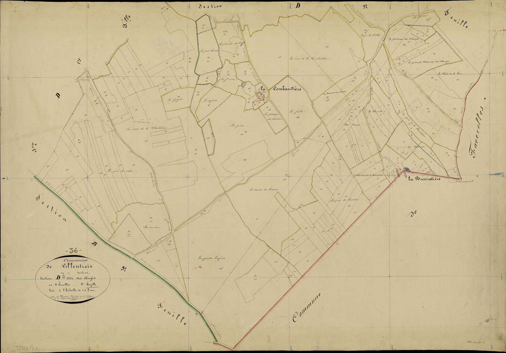 Villentrois - Section D2, dite des Augis.
