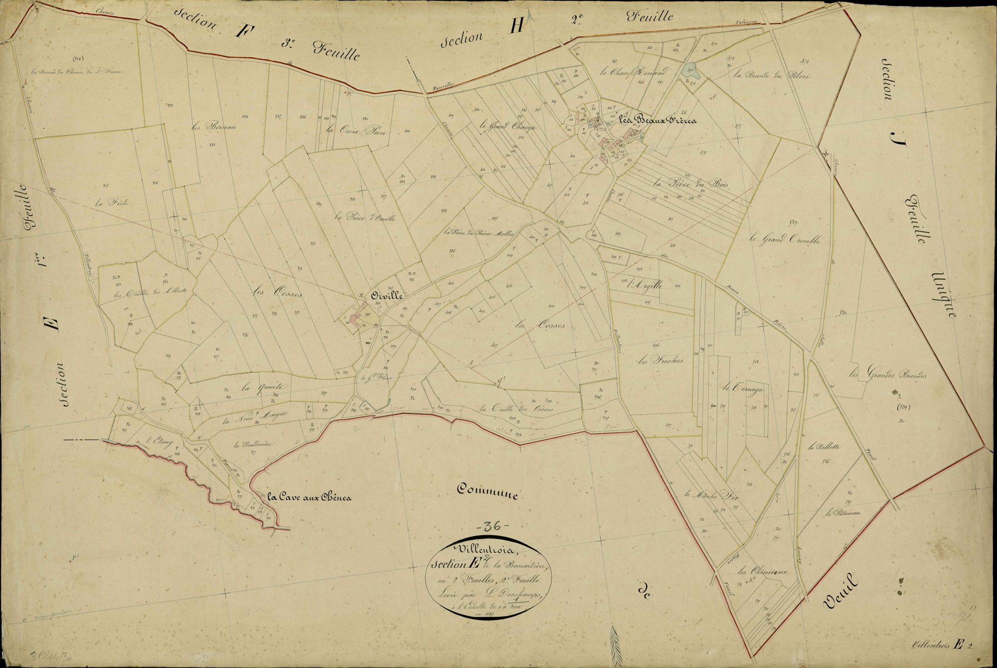 Villentrois - Section E2, dite de la Bernardière.