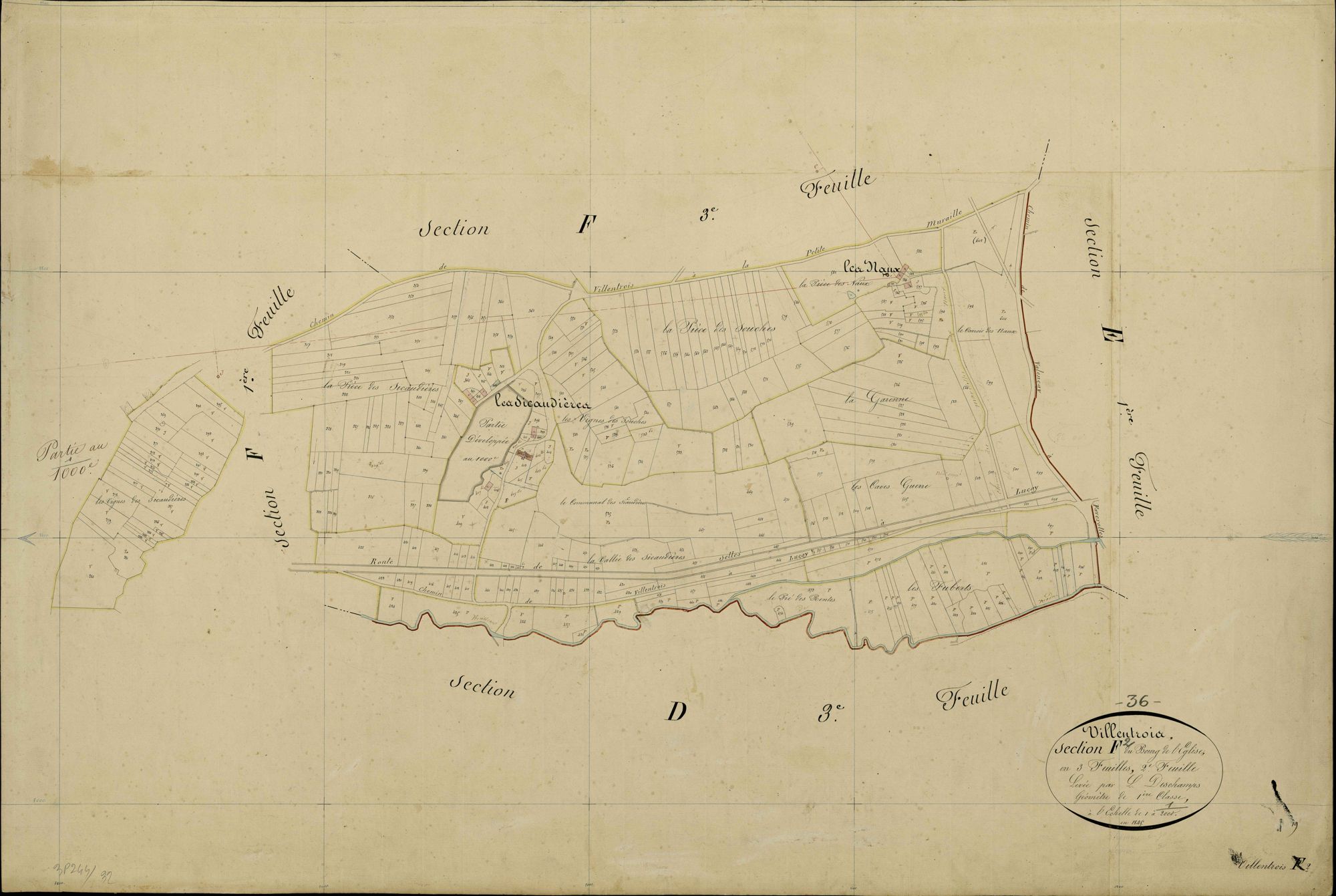 Villentrois - Section F2, dite du bourg de l'église.