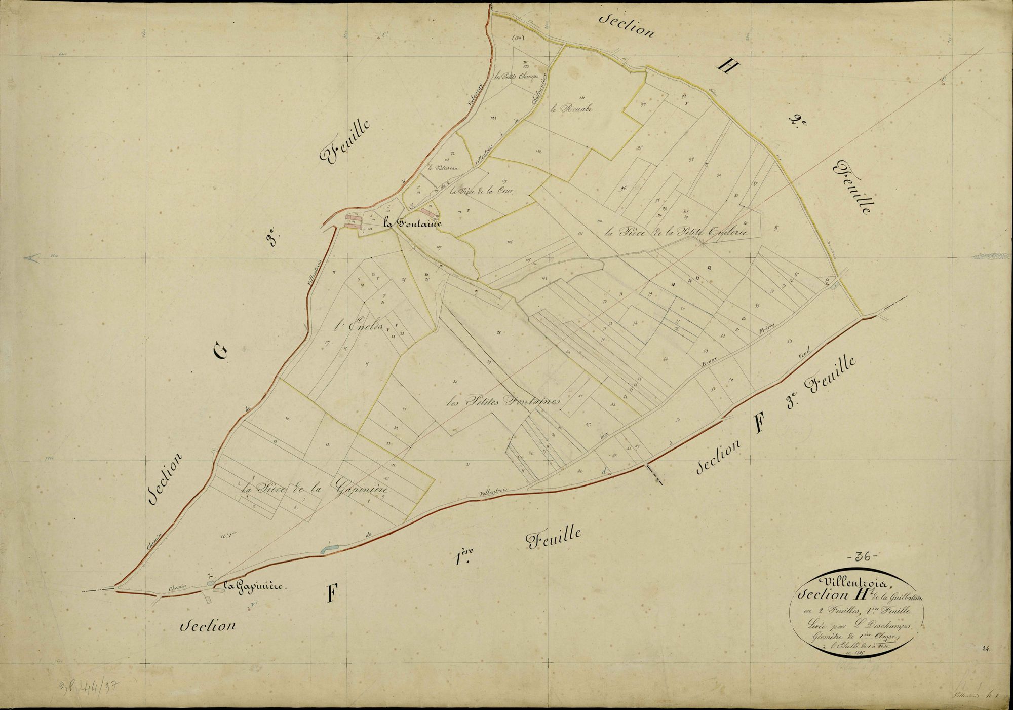 Villentrois - Section H1, dite de la Guilbardière.
