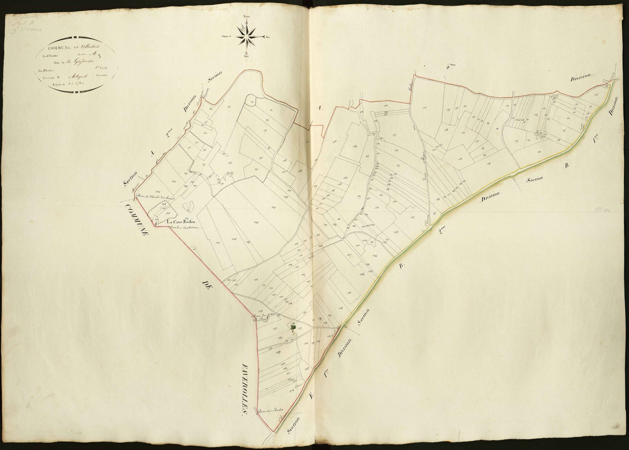 Villentrois - Section A3, dite de la Grossinière.