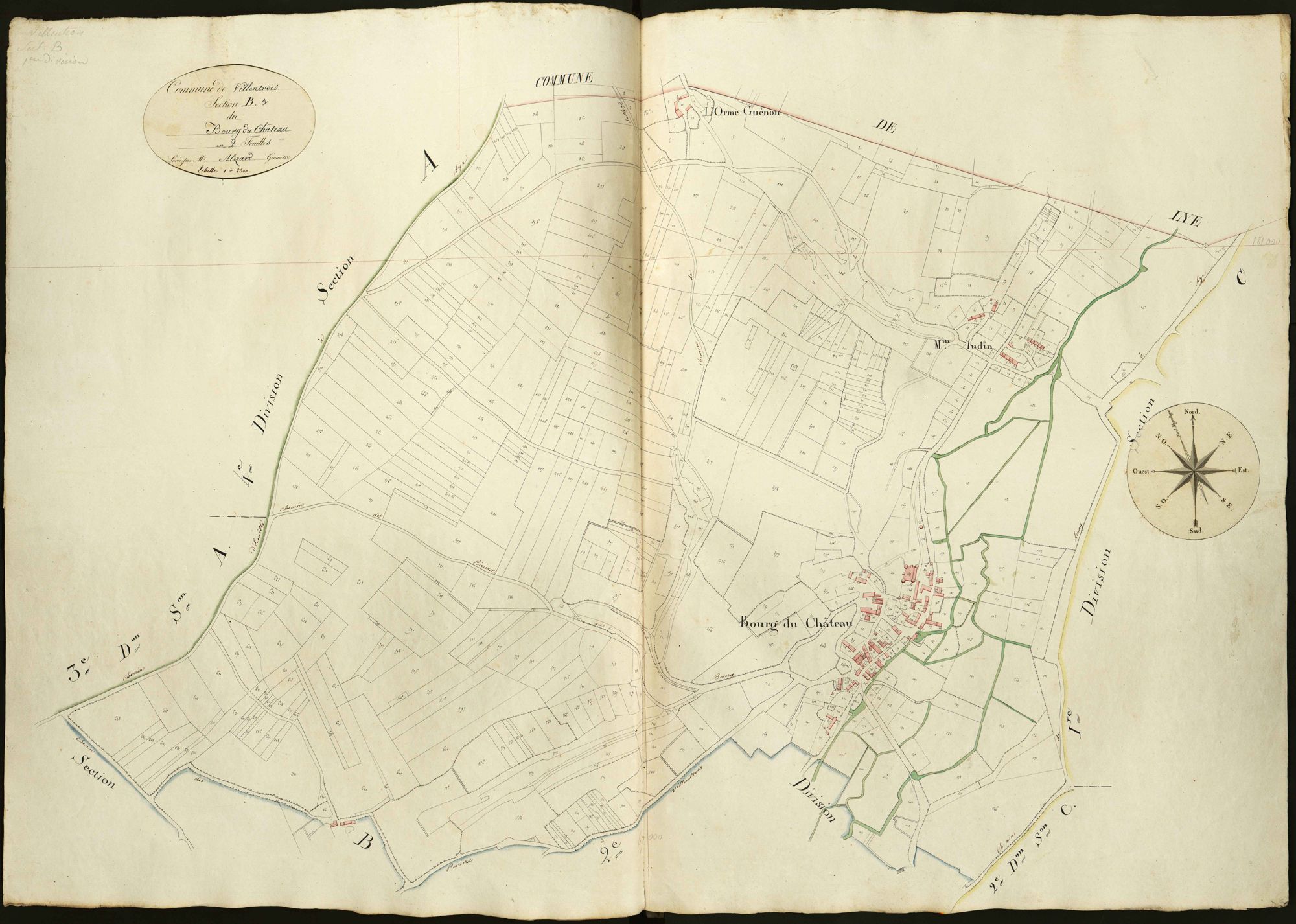 Villentrois - Section B1, dite du Bourg du château.