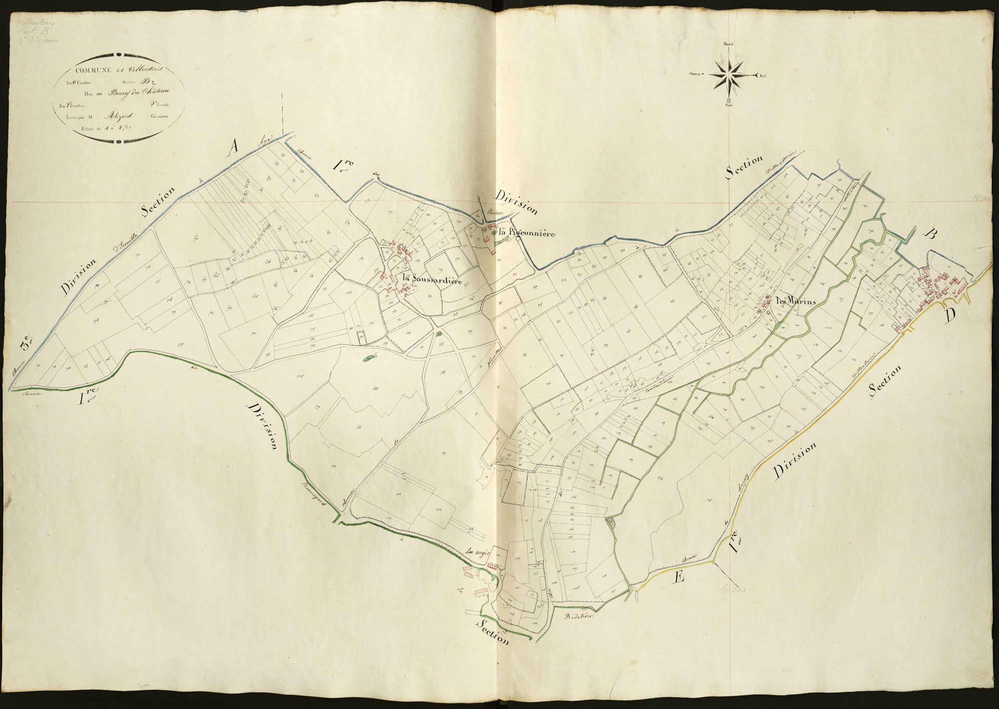Villentrois - Section B2, dite du Bourg du château.