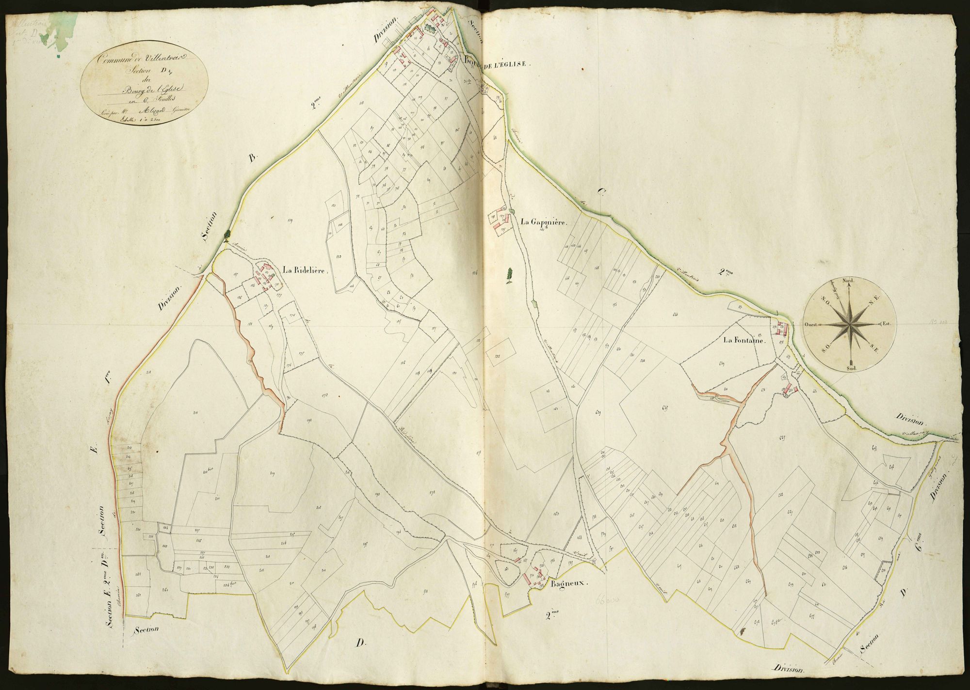 Villentrois - Section D1, dite du Bourg de l'église.