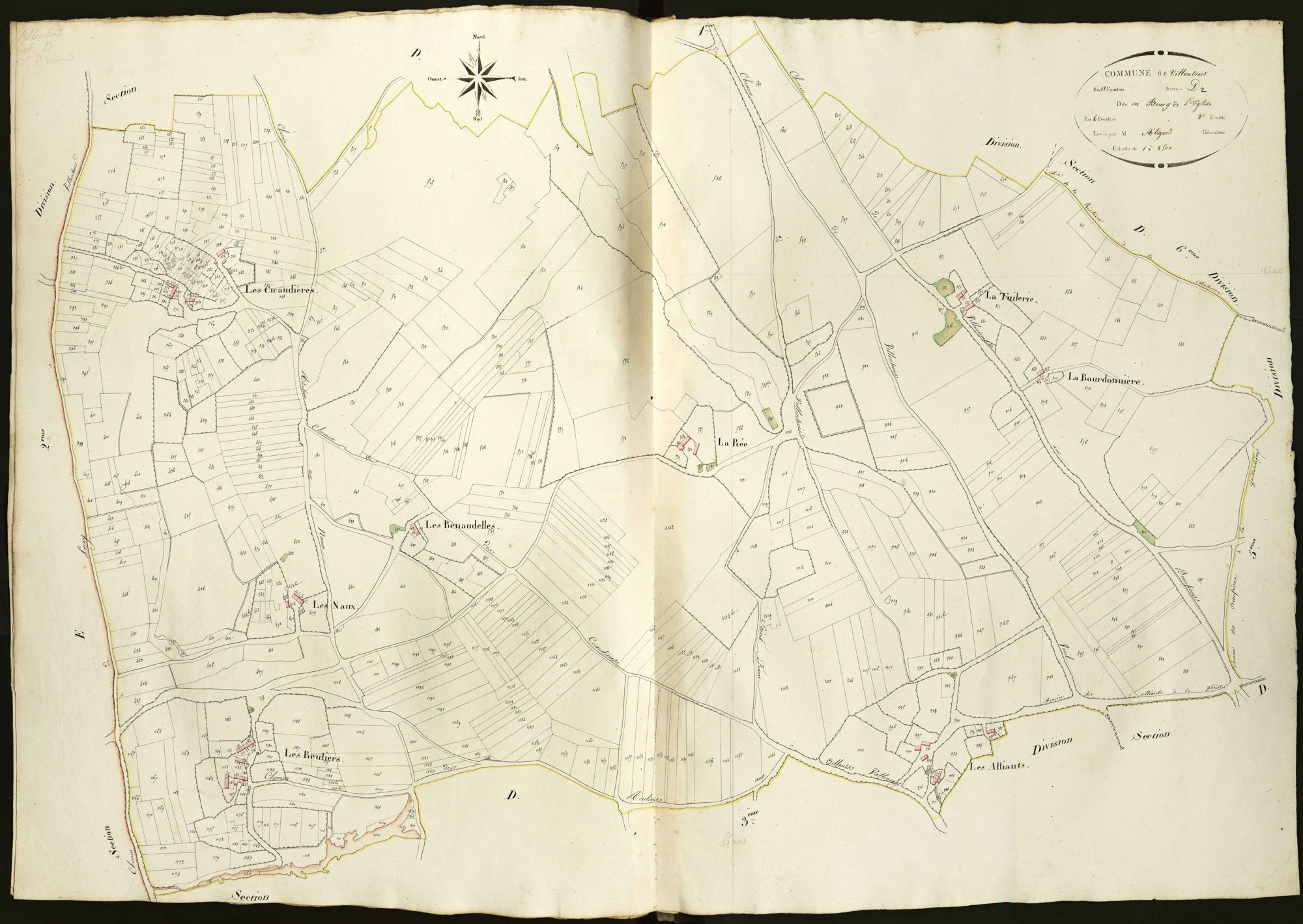 Villentrois - Section D2, dite du Bourg de l'église.