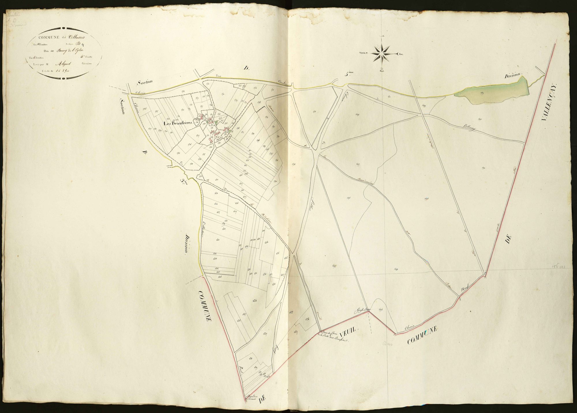 Villentrois - Section D4, dite du Bourg de l'église.