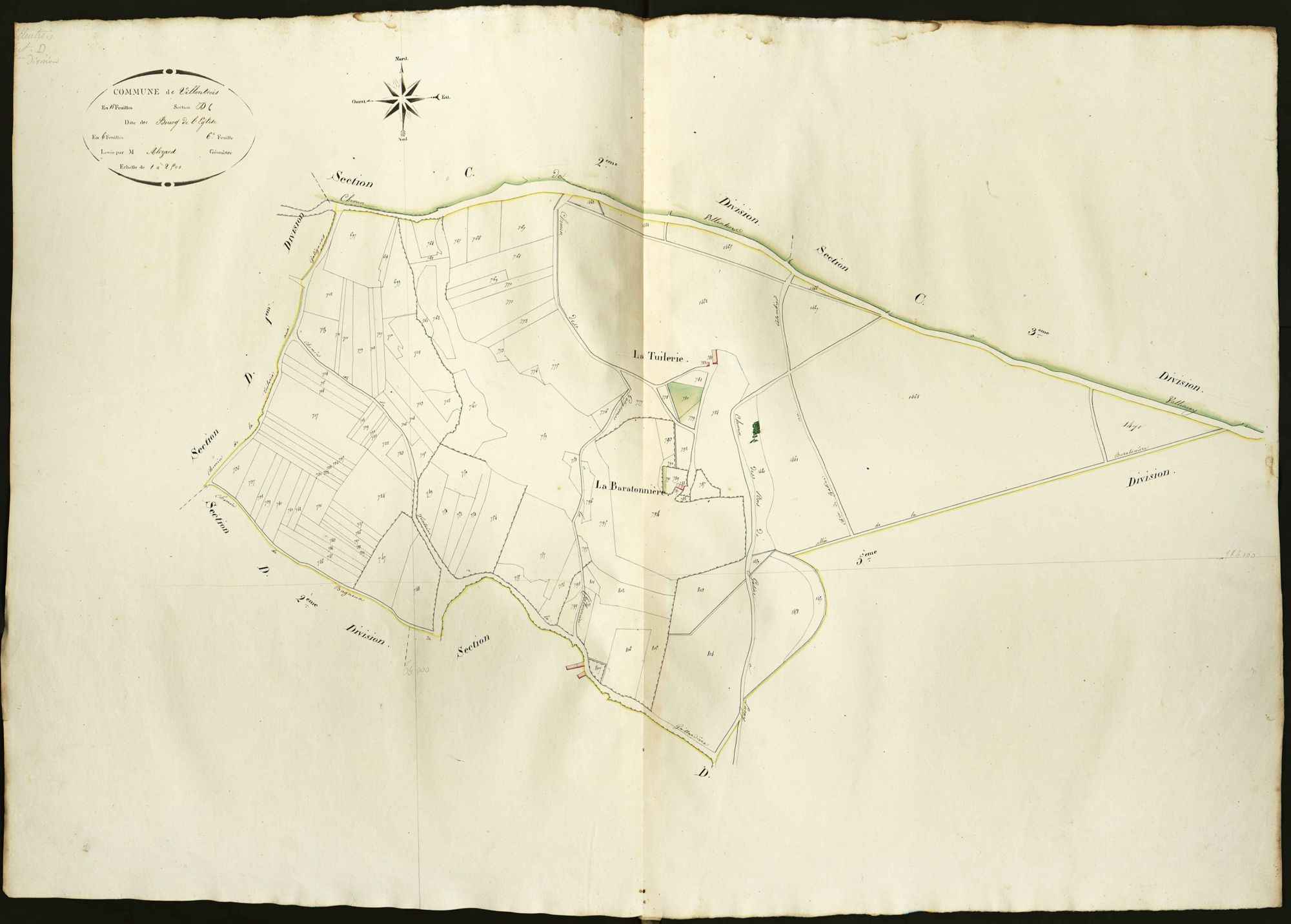 Villentrois - Section D6, dite du Bourg de l'église.