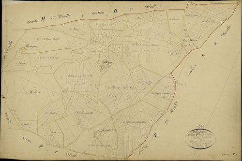 Villentrois - Section F3, dite du bourg de l' église.