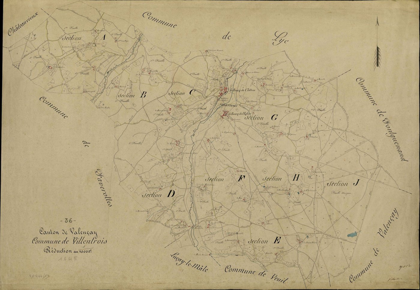 Villentrois - Tableau d'assemblage.