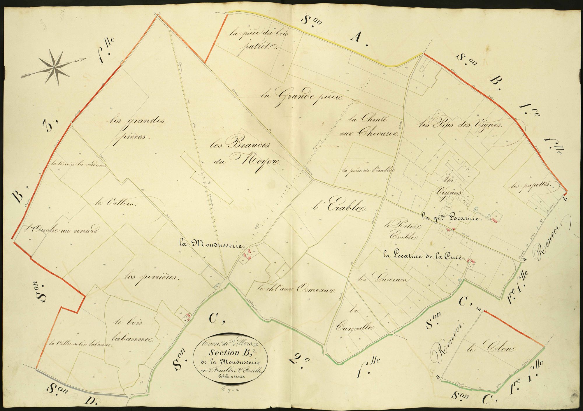 Villers-les-Ormes - Section B2, dite de la Moudusserie.