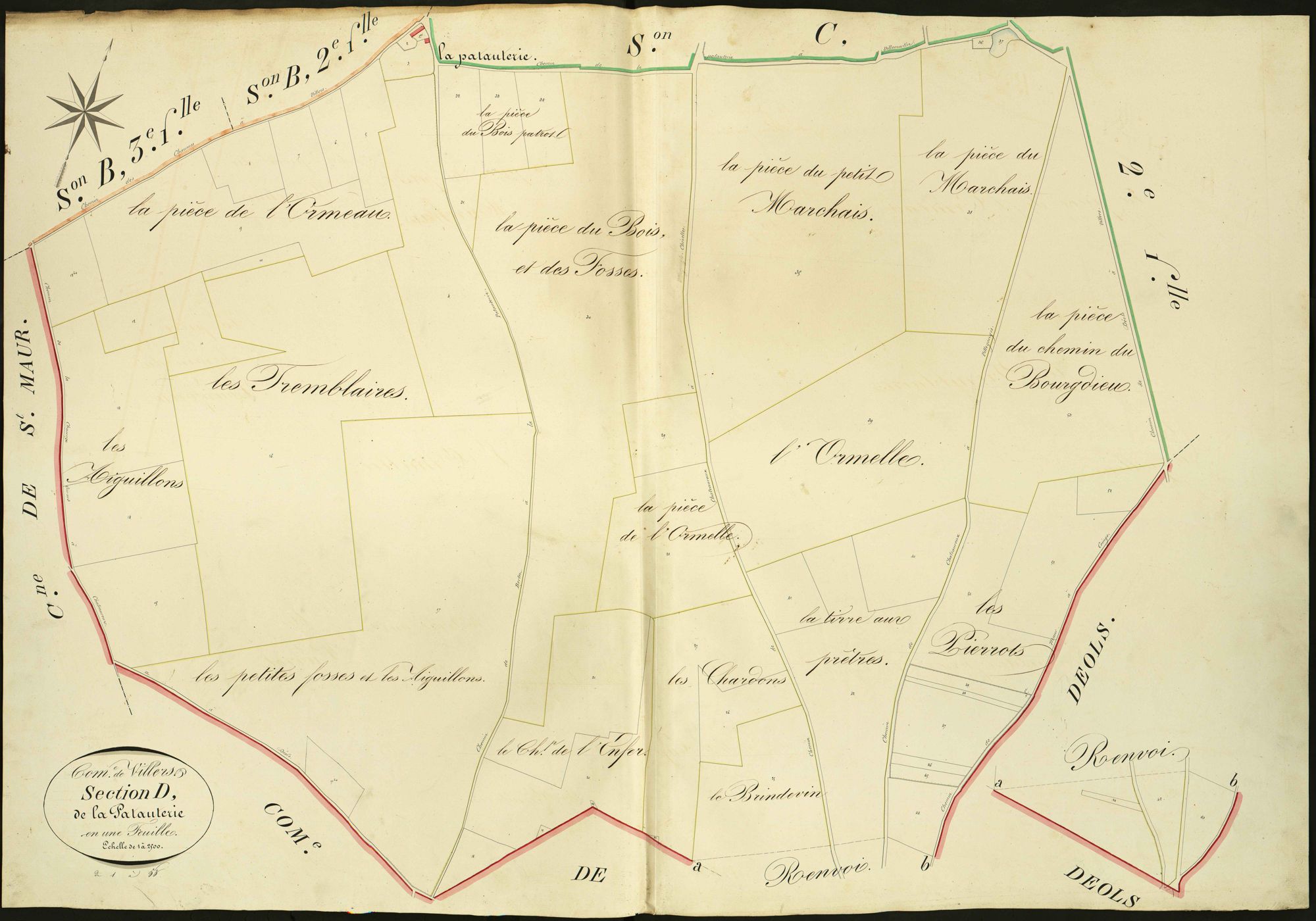 Villers-les-Ormes - Section D, dite de la Patauterie.