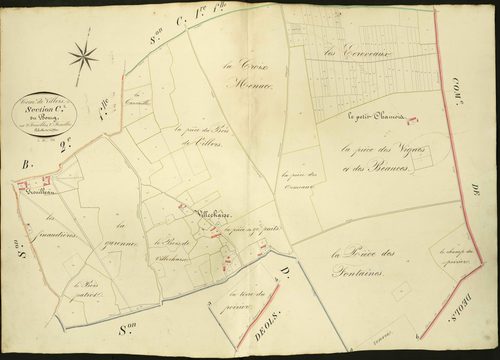 Villers-les-Ormes - Section C2, dite du Bourg.