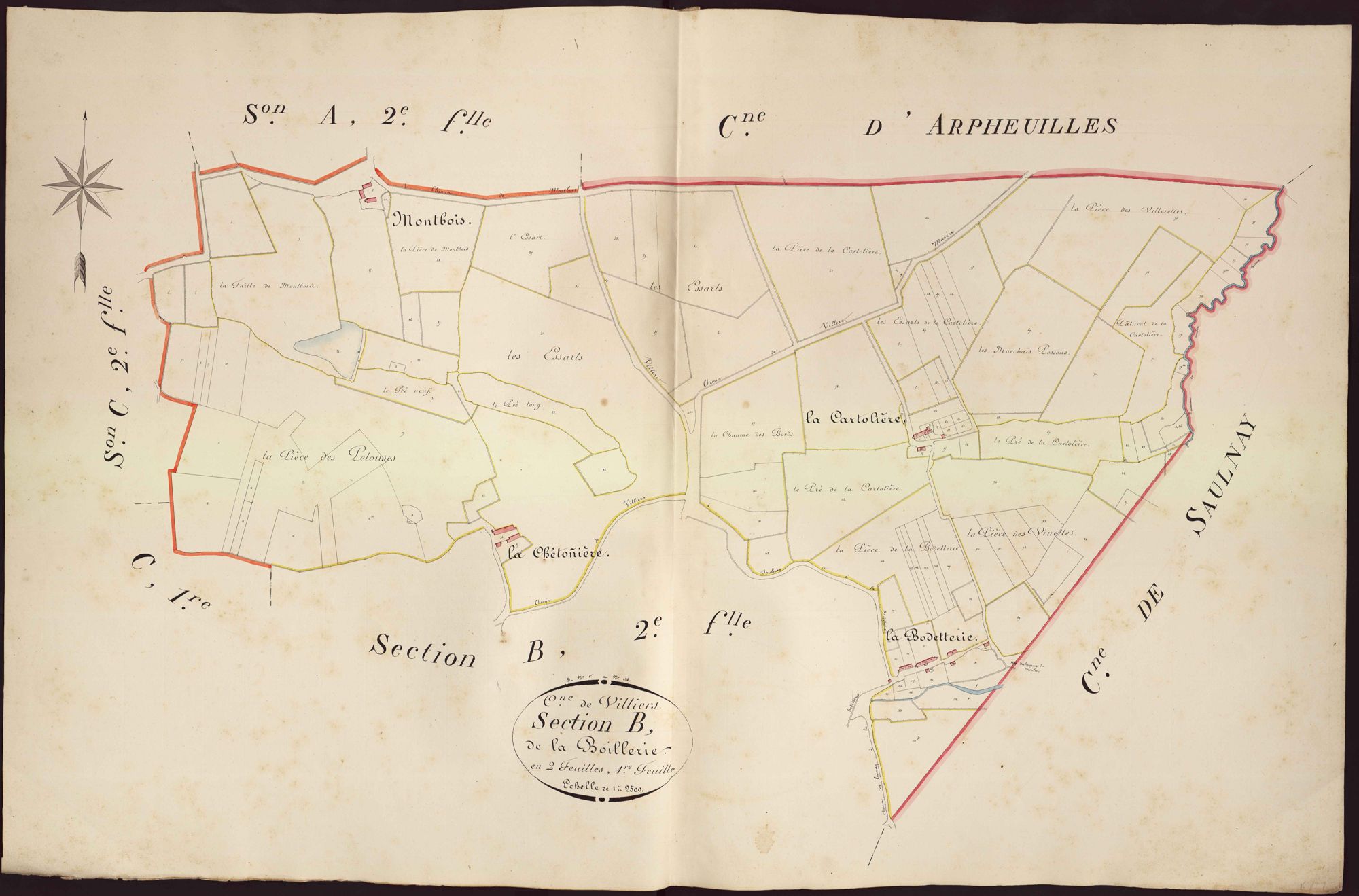 Villiers - Section B1, dite de la Boillerie.