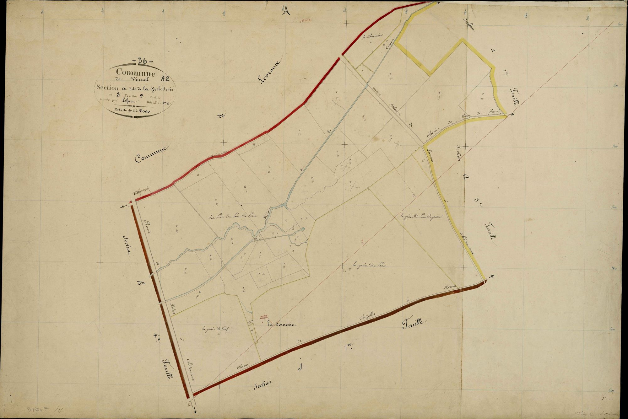 Vineuil - Section A2, dite de la Greletterie.