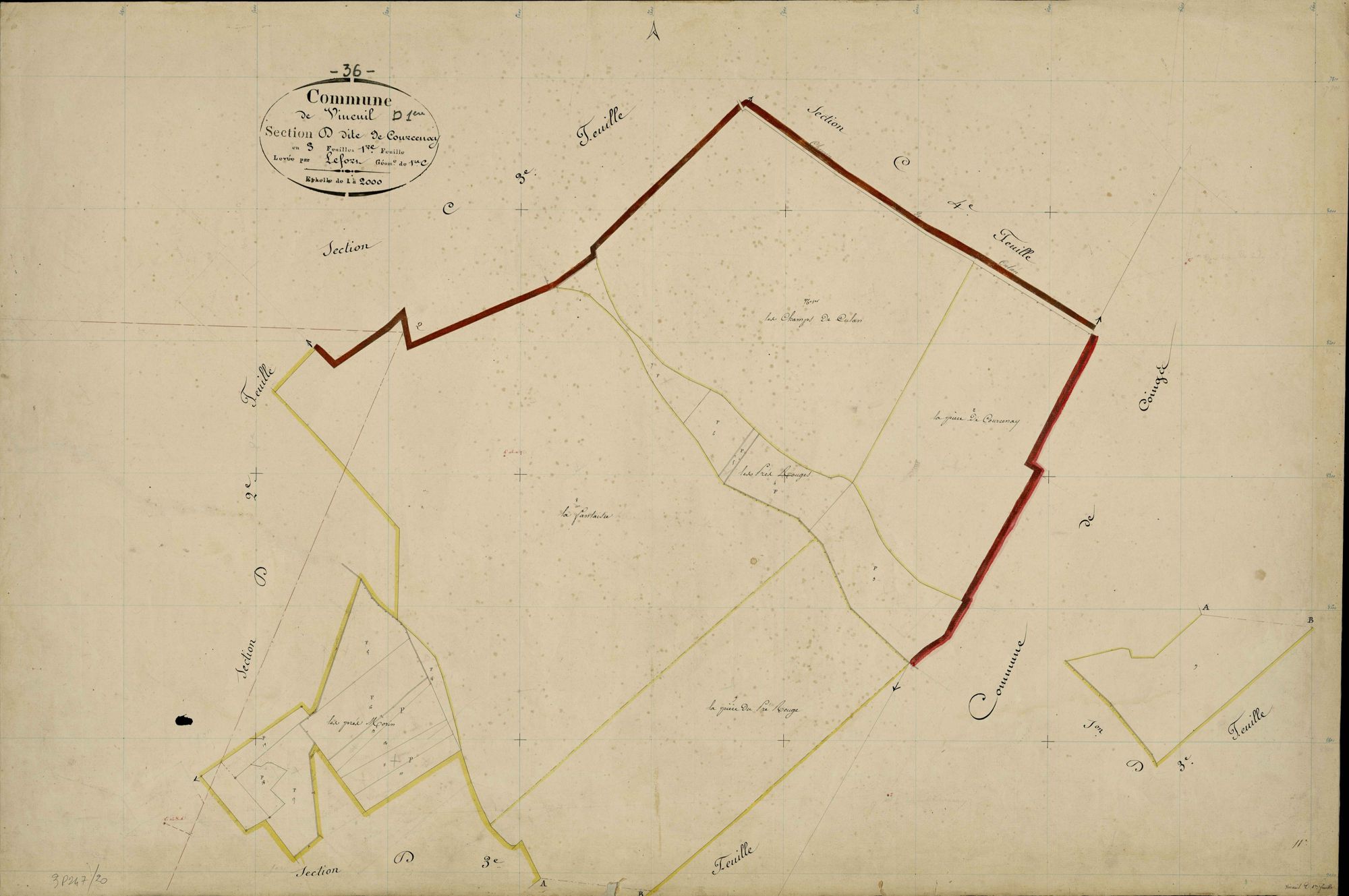 Vineuil - Section D1, dite de Courcenay.