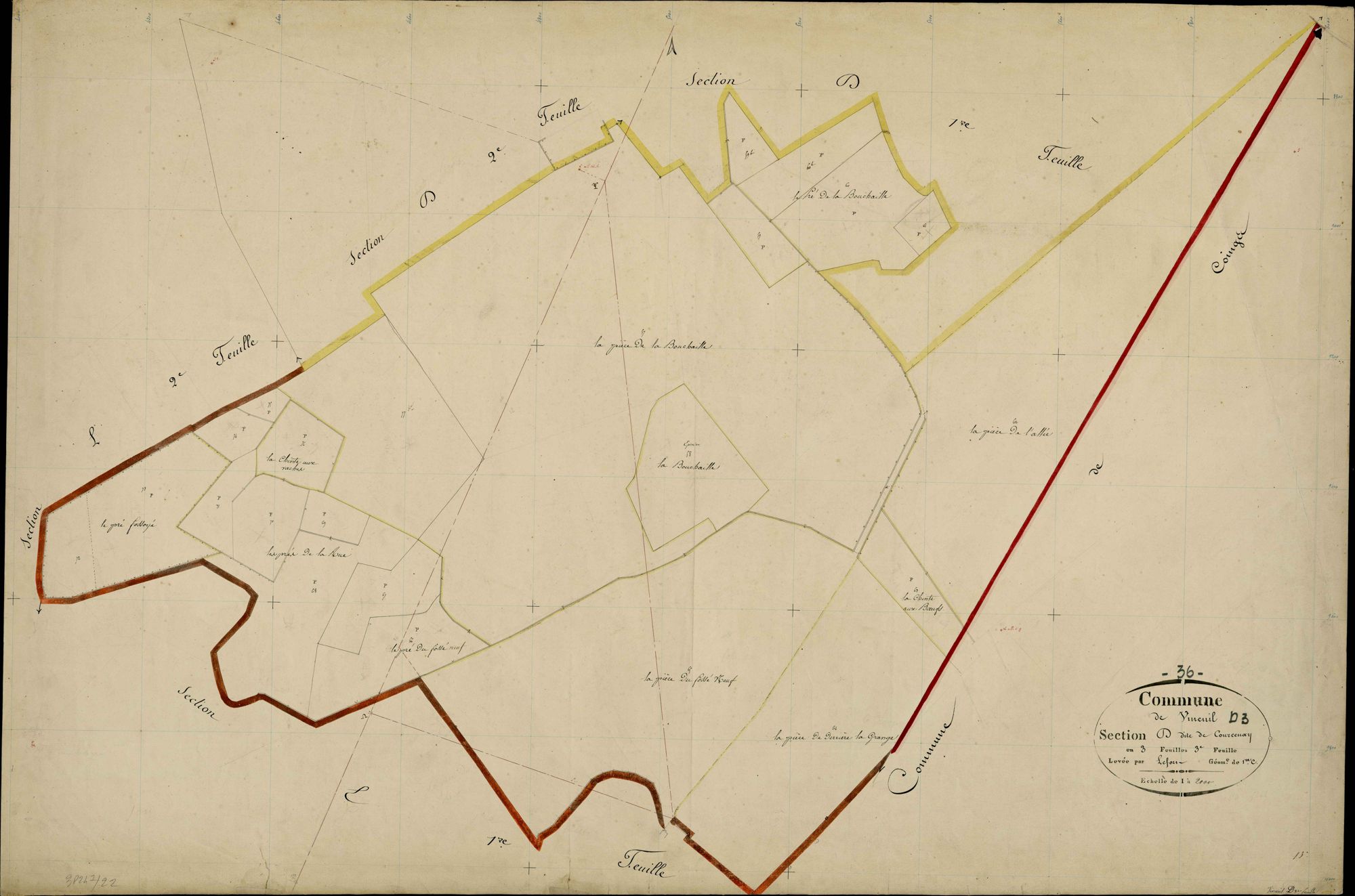 Vineuil - Section D3, dite de Courcenay.